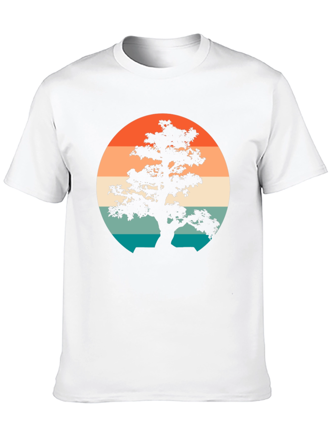 Black Retro Bonsai Tree T-Shirt view 10