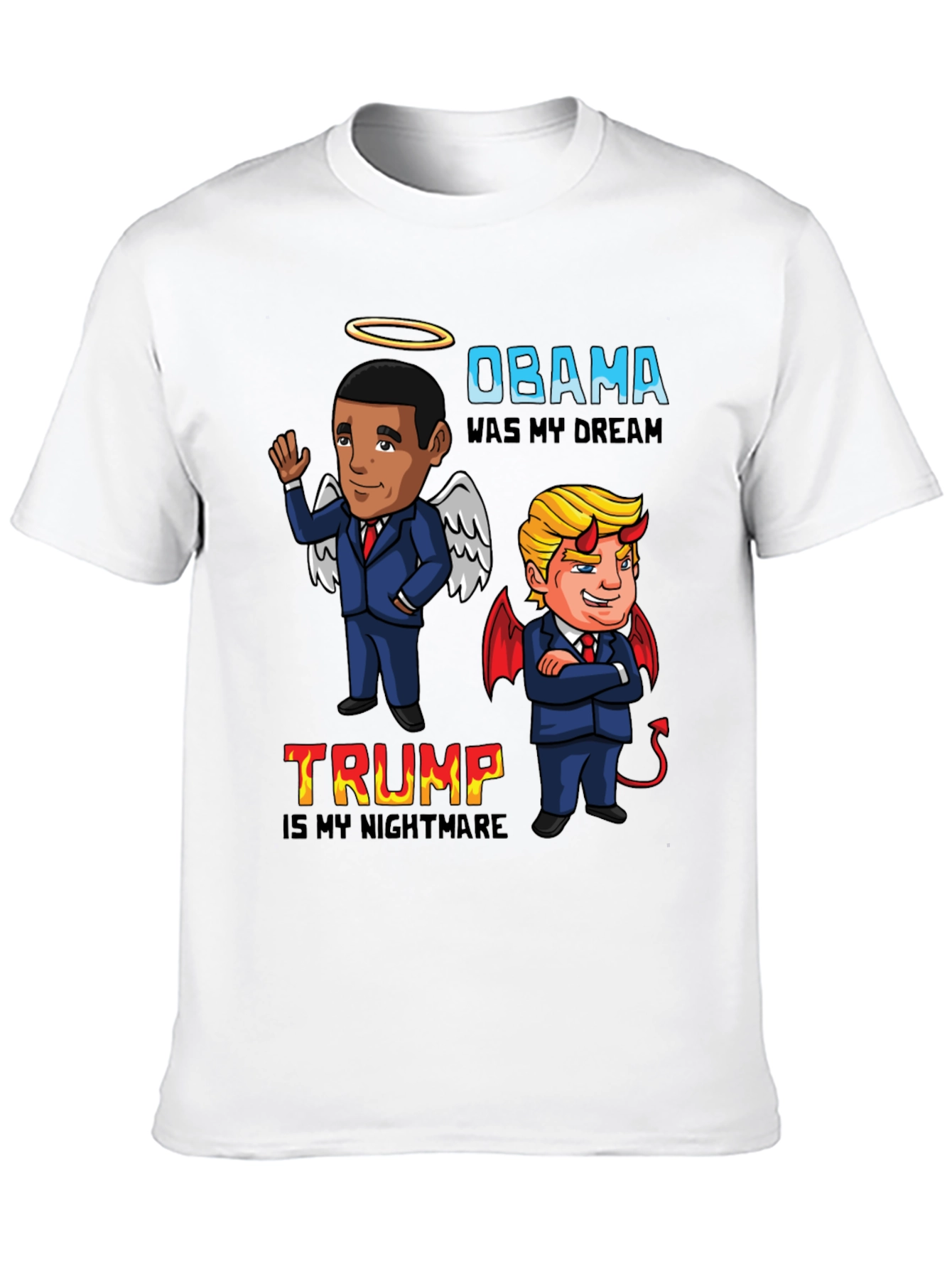 Black Obama Dream Trump Nightmare Political Graphic Tee view 10