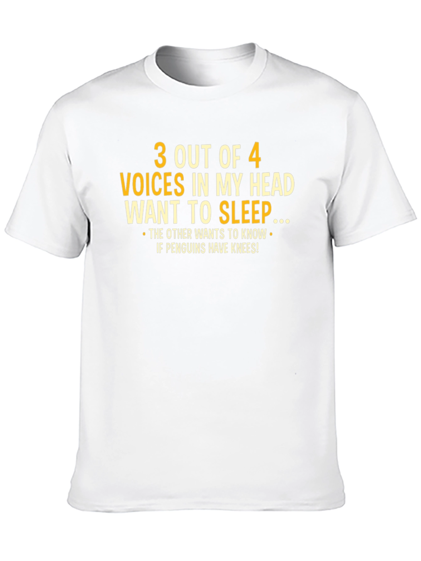 Black Funny Graphic Tee: 3 Out of 4 Voices Want Sleep view 10
