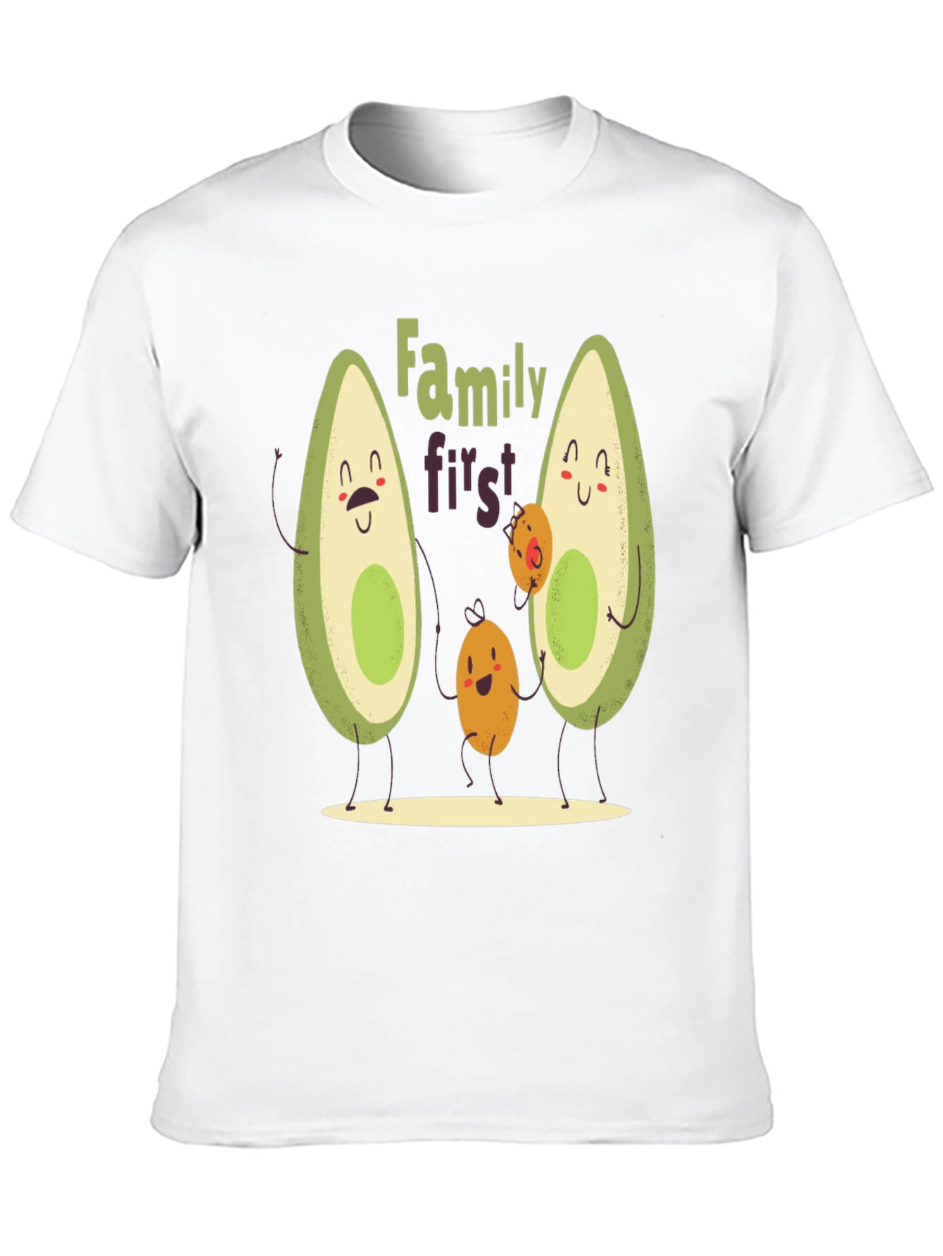 Black Avocado Family First T-Shirt - Cute Graphic Tee view 10