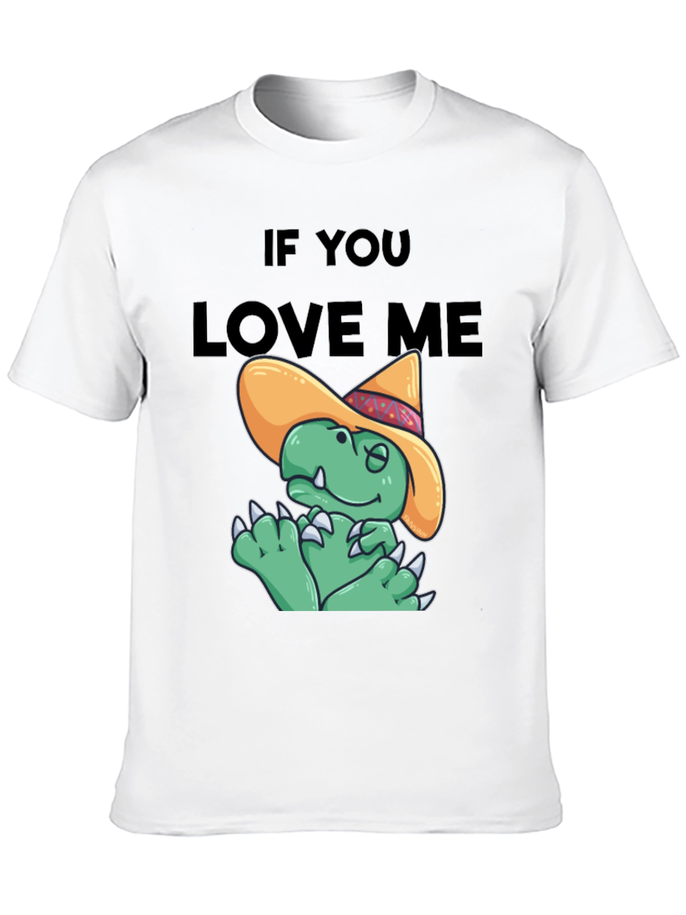Black If You Love Me Funny Dinosaur T-Shirt view 10