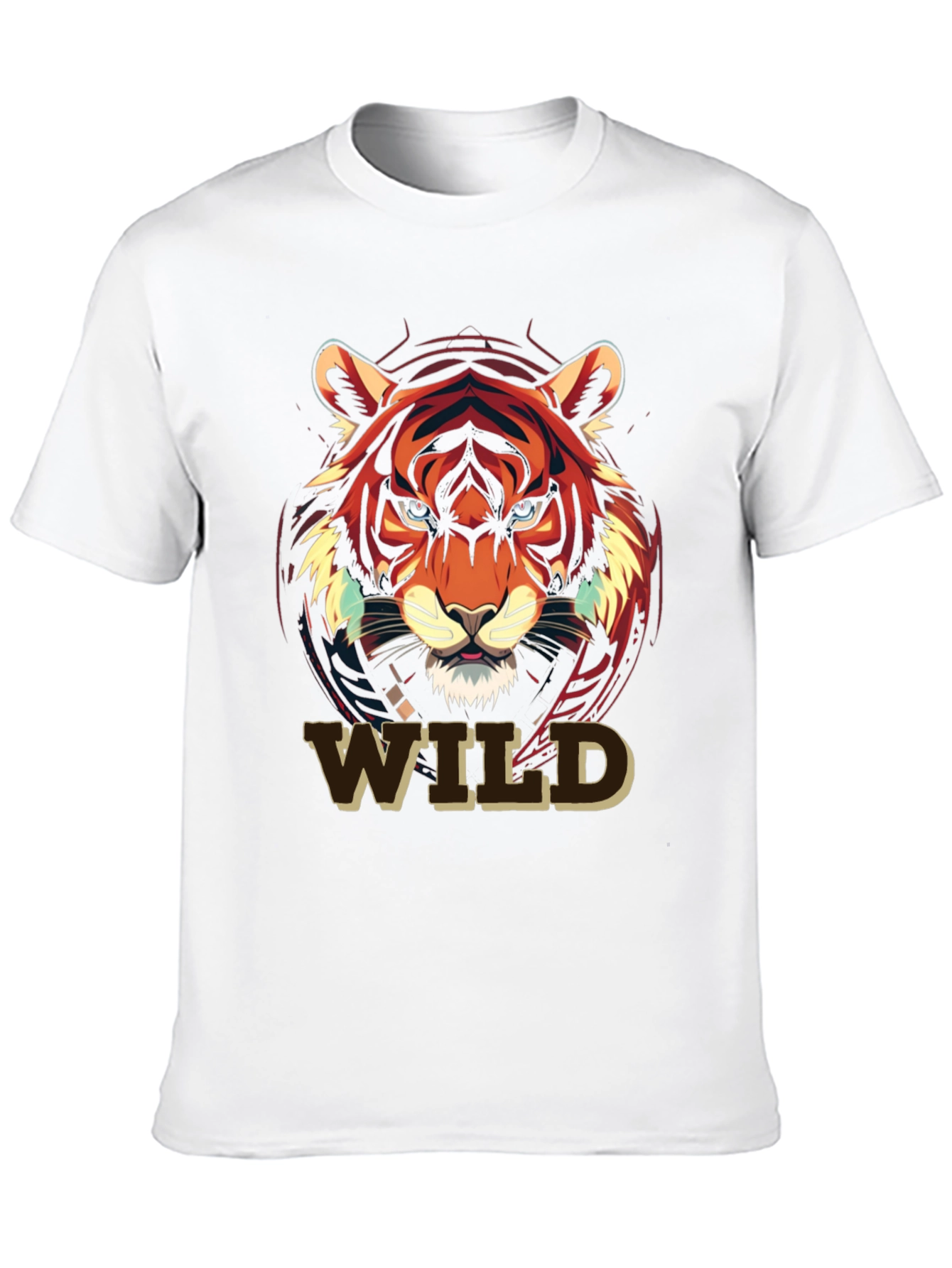 Black Wild Tiger Graphic Print T-Shirt view 10