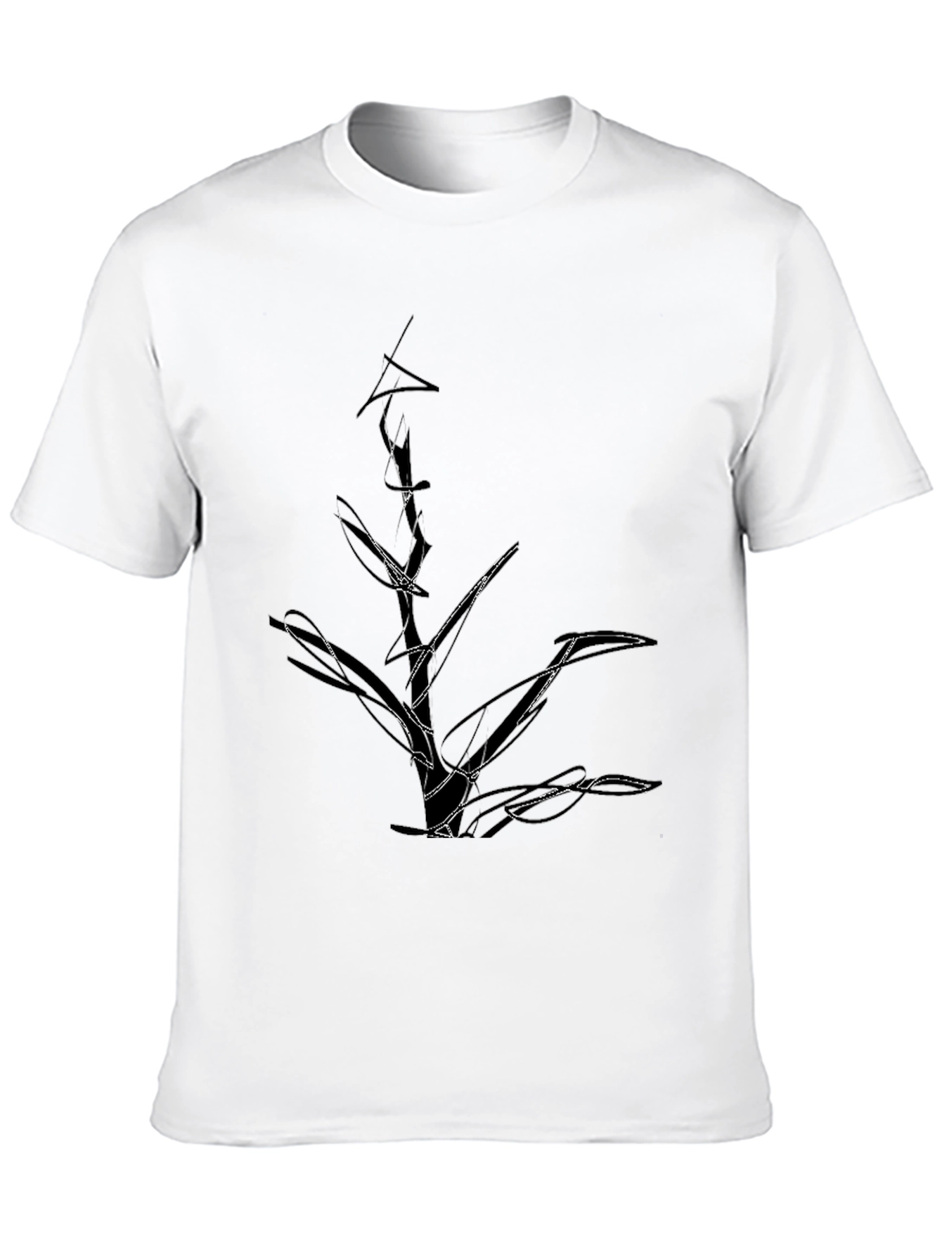 Black Abstract Graphic Print Black T-Shirt view 10