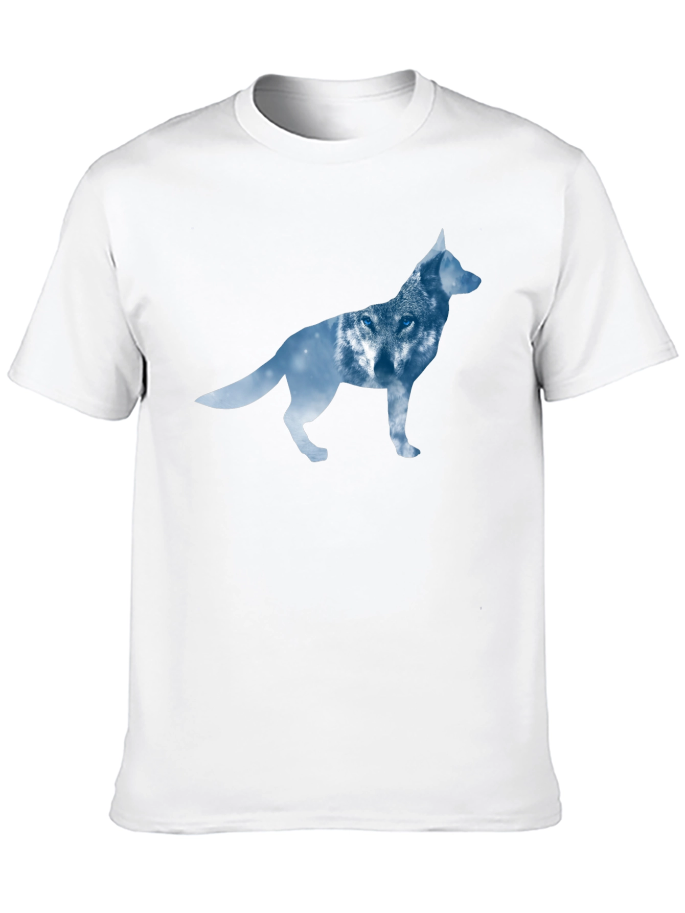 Black Wolf Silhouette T-Shirt - Modern Graphic Tee view 10