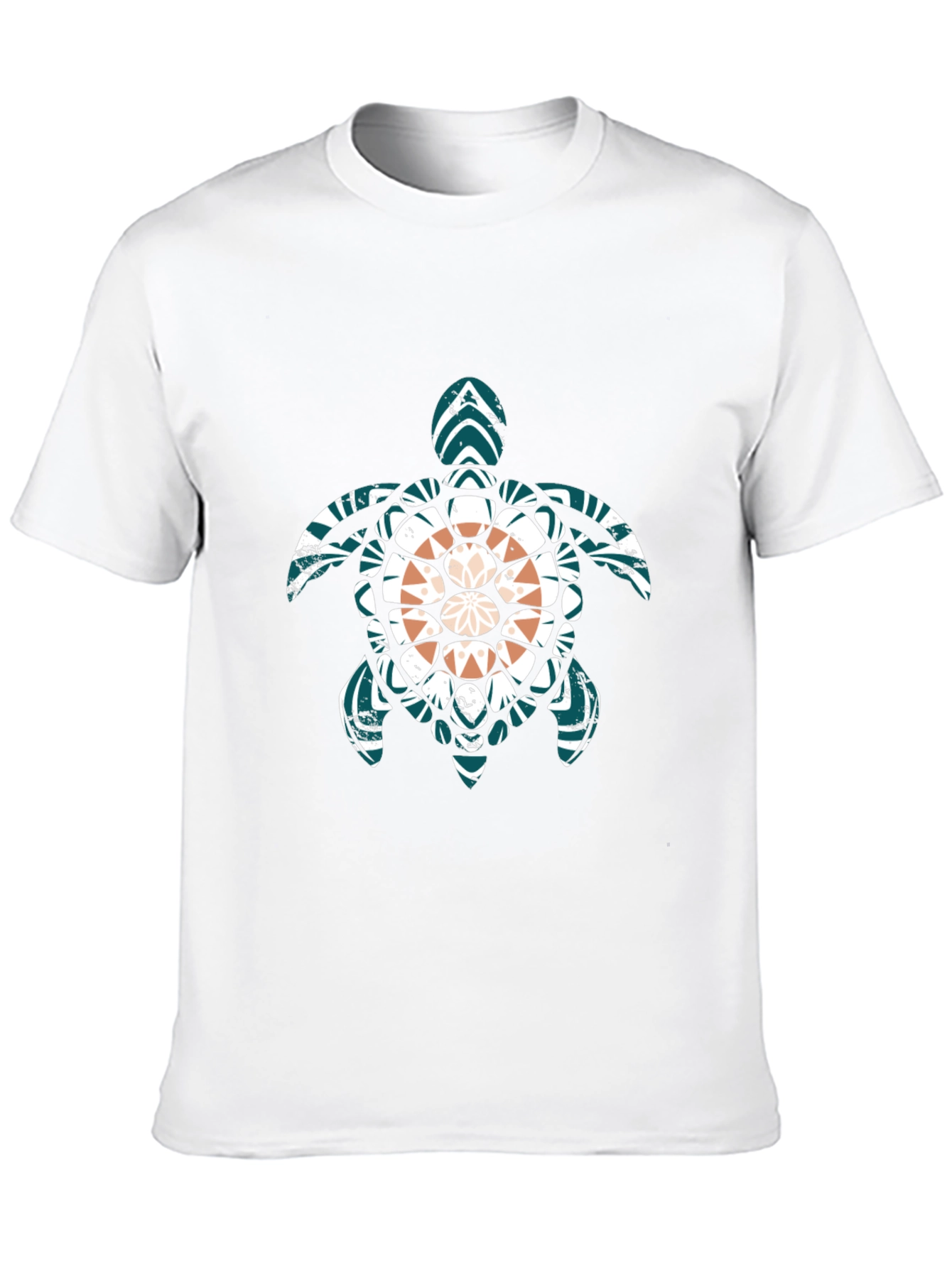 Black Turtle Graphic Tee - Black Cotton Blend Casual T-Shirt view 10