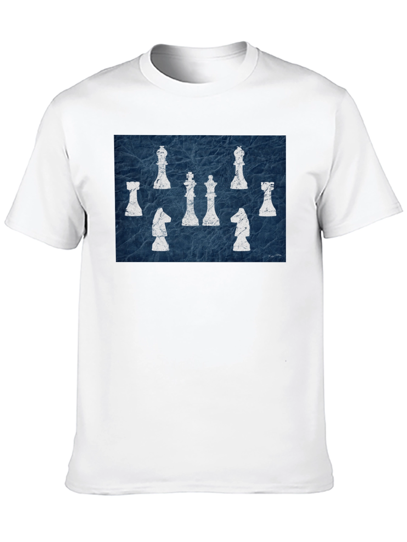 Black Chess Piece Graphic Tee - Black Cotton Casual Shirt view 10