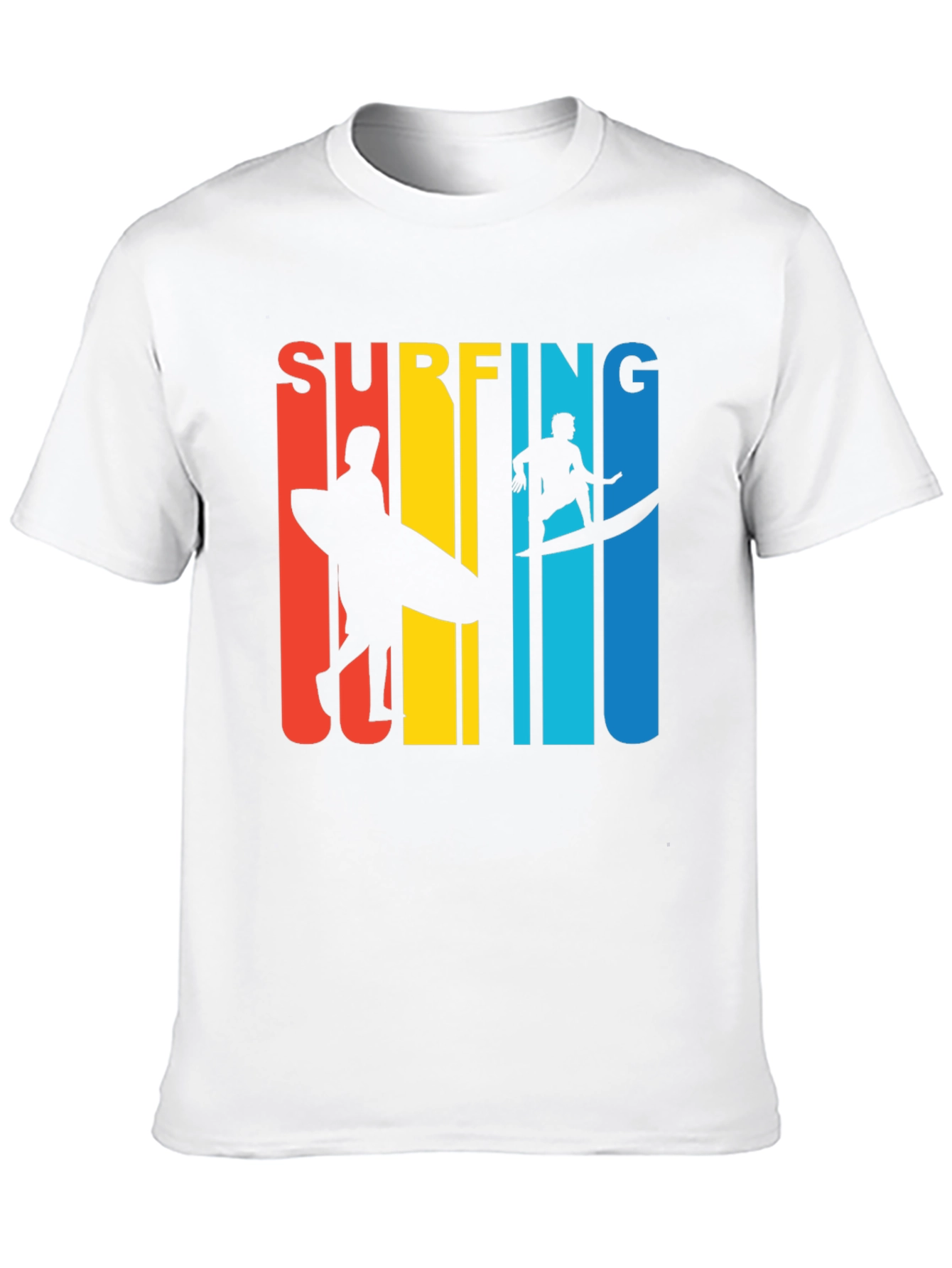 Black Surfing Graphic Tee | Retro Surfer Design view 10