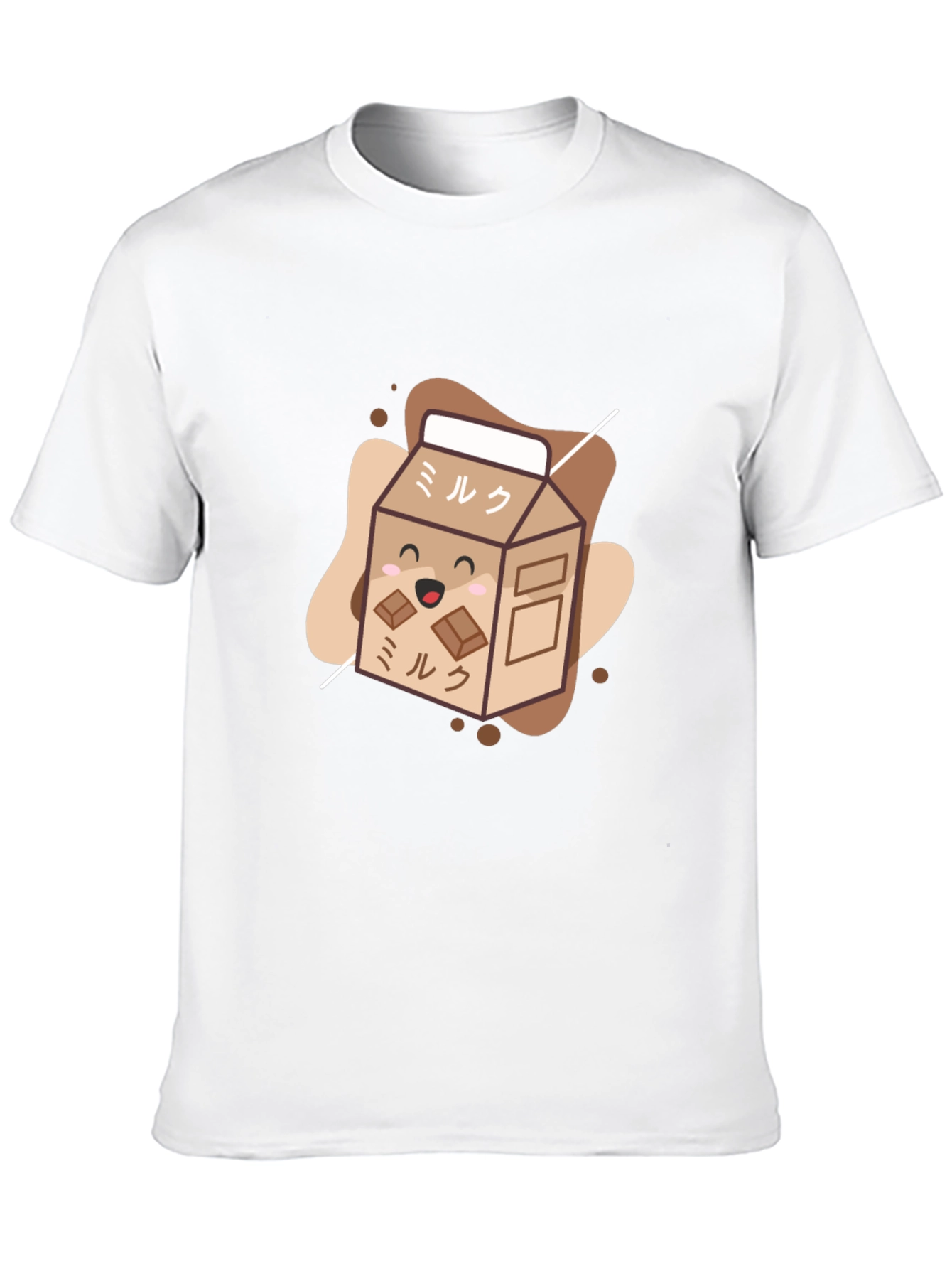 Black Kawaii Chocolate Milk Carton T-Shirt view 10