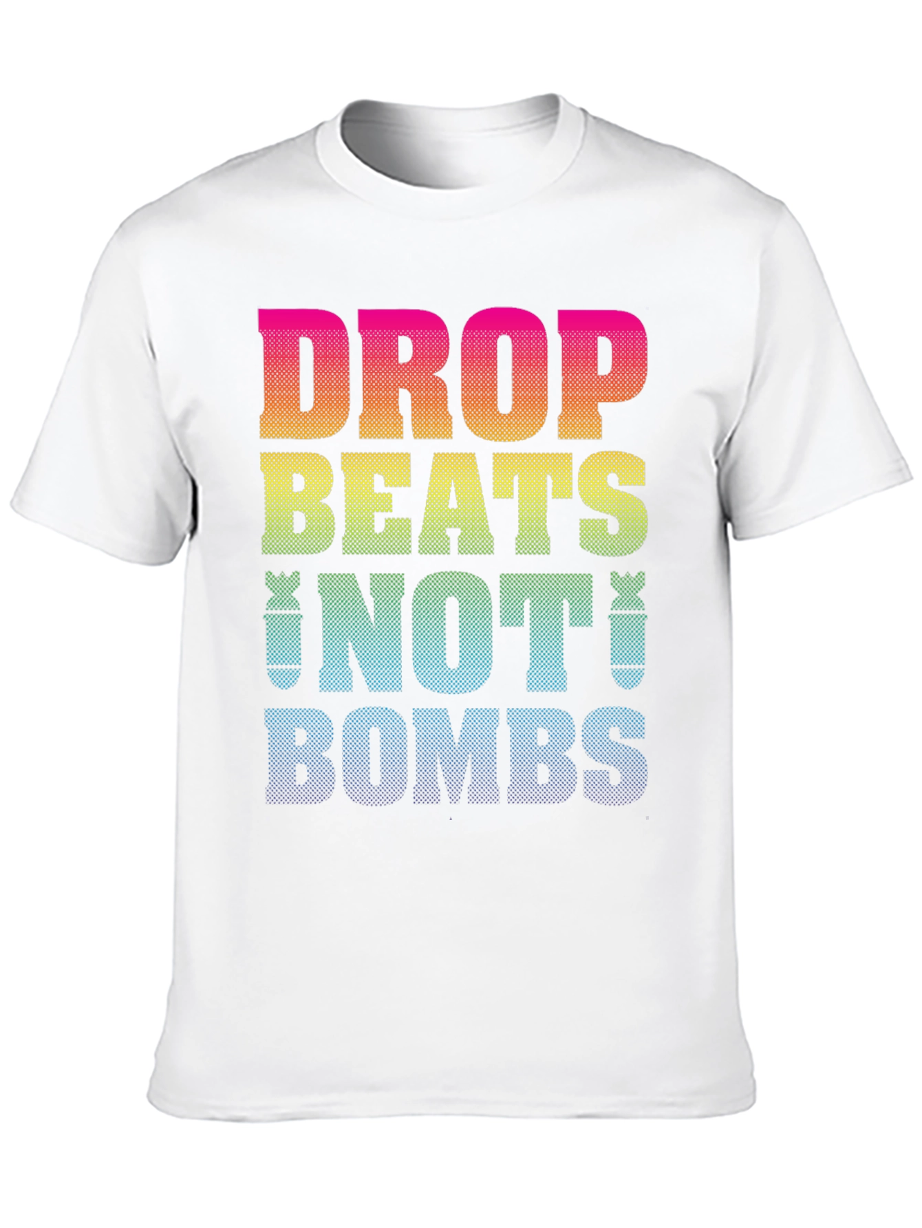 Black Drop Beats Not Bombs Graphic T-Shirt view 10