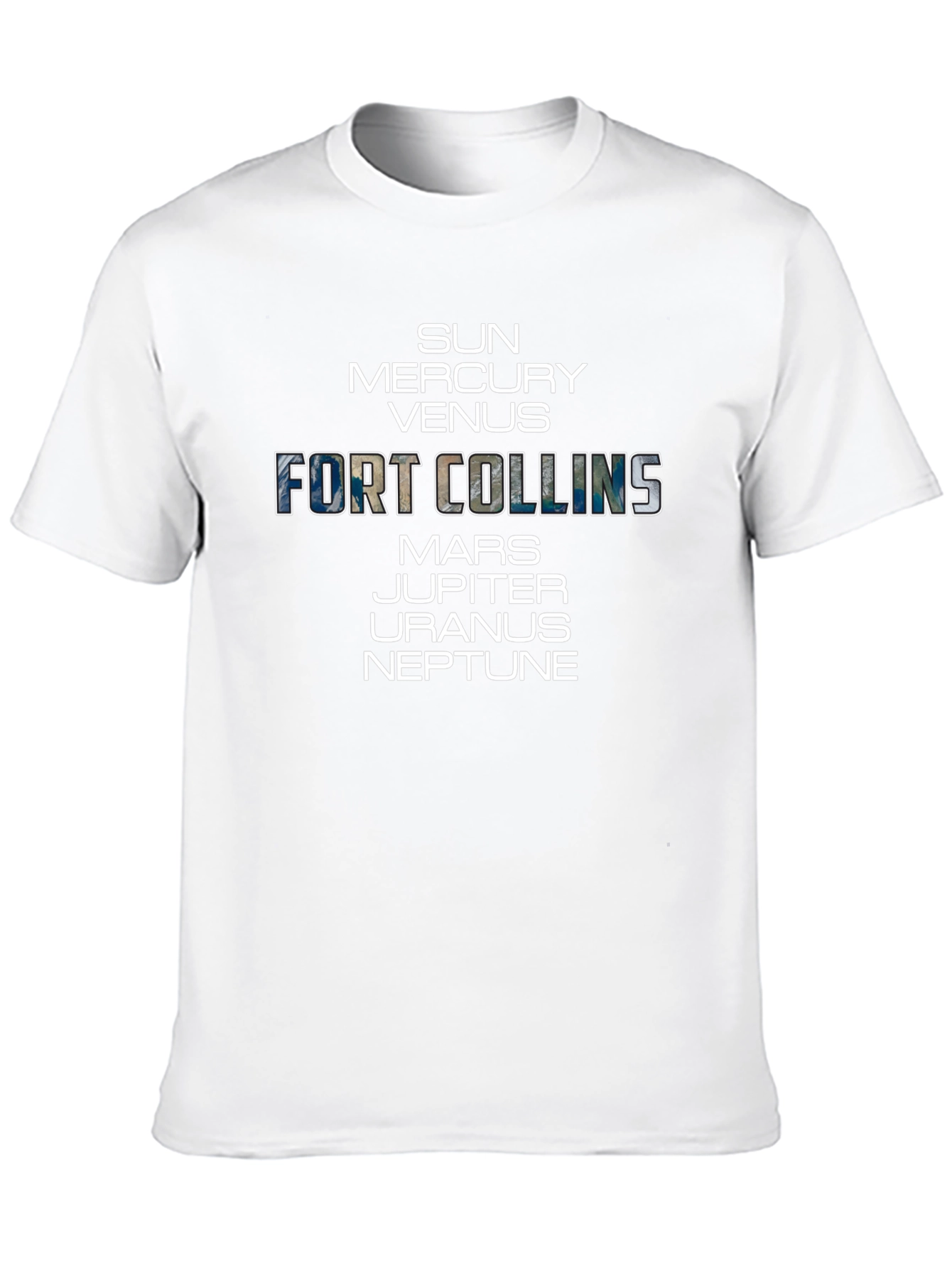 Black Fort Collins Planets Graphic Tee - Black Cotton T-Shirt view 10