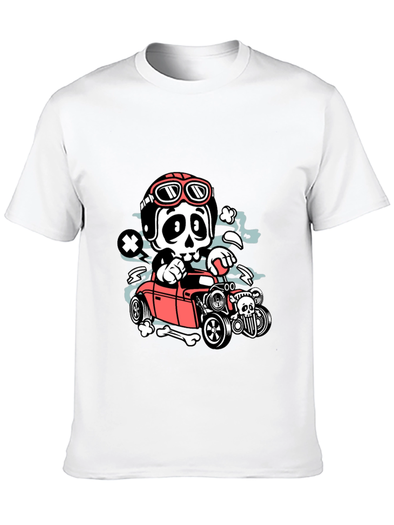 Skull Hot Rod T-Shirt - Rocker Style - 10