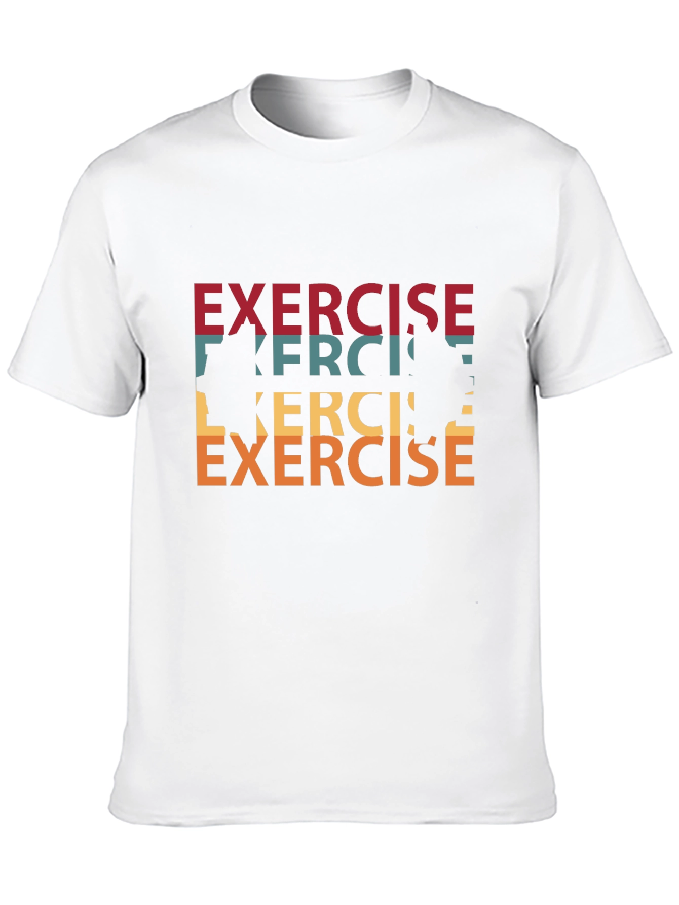 Black Retro Exercise Graphic Tee - Black Cotton T-Shirt view 10