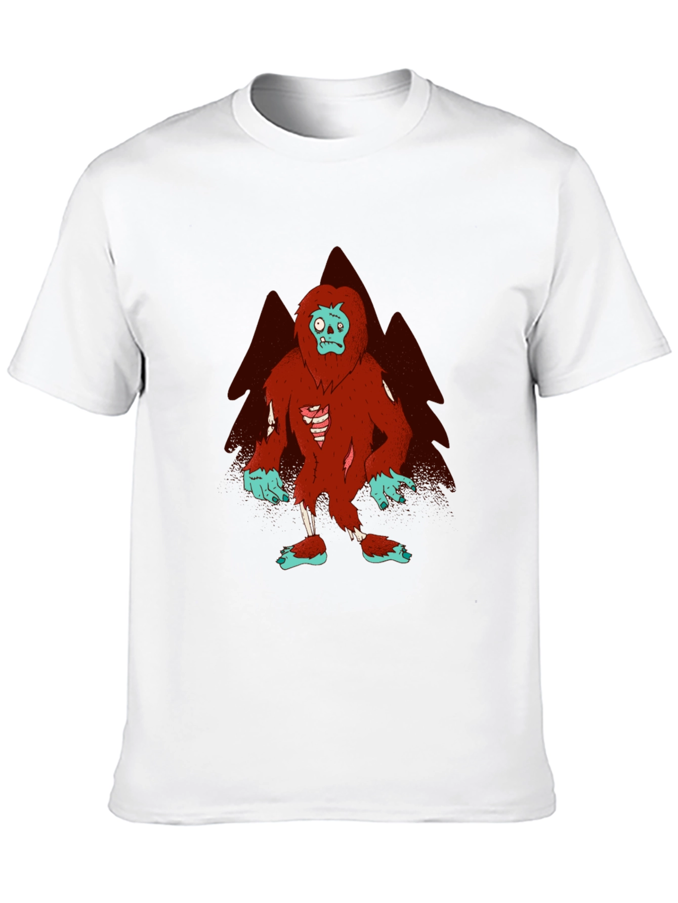 Black Zombie Bigfoot Graphic Tee view 10