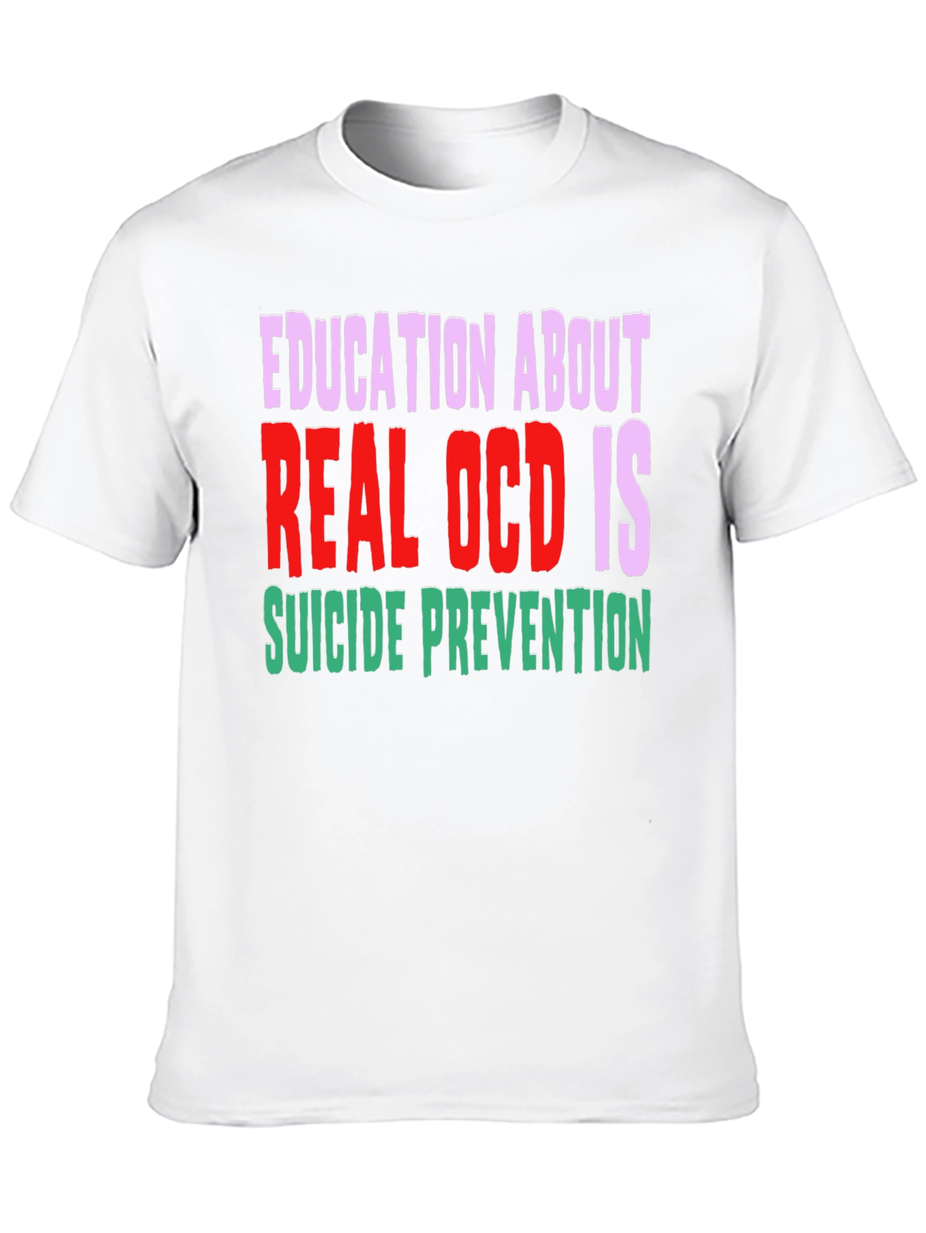 Black Education About Real OCD Is Suicide Prevention T-Shirt view 10