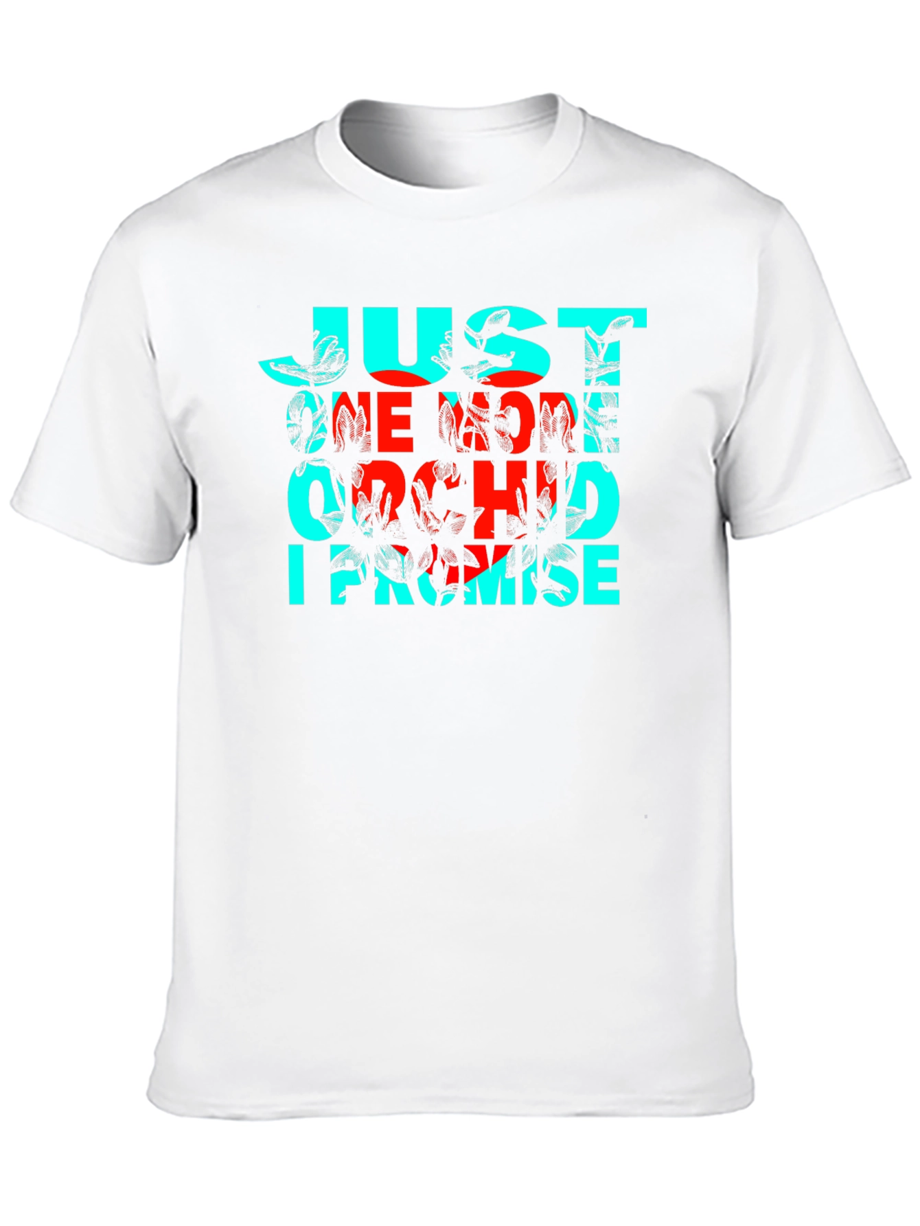 Black Just One More Orchid T-Shirt - Floral Graphic Tee view 10