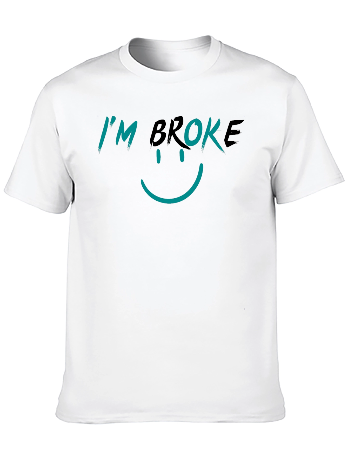 I'm Broke Graphic T-Shirt - Black - 10