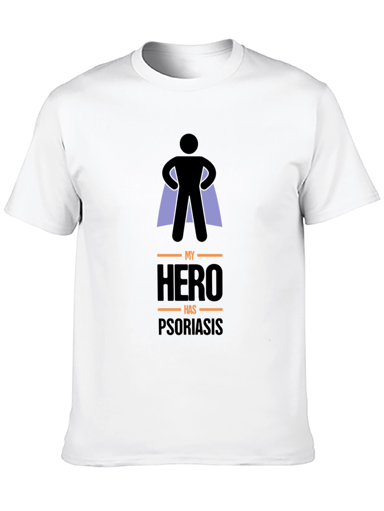 Black My Hero Has Psoriasis T-Shirt view 10