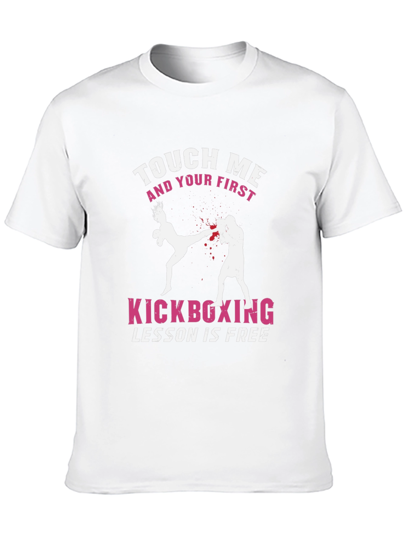 Black Touch Me Kickboxing T-Shirt - Free Lesson Graphic Tee view 10