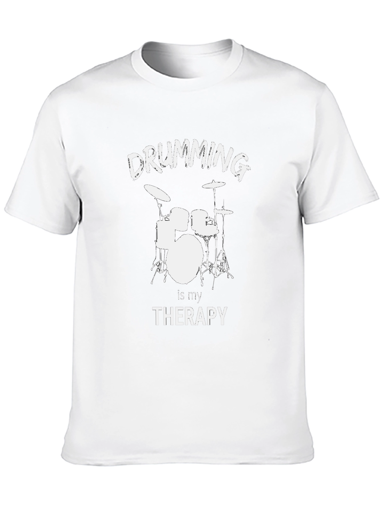 Black Drumming is My Therapy T-Shirt - Black view 10