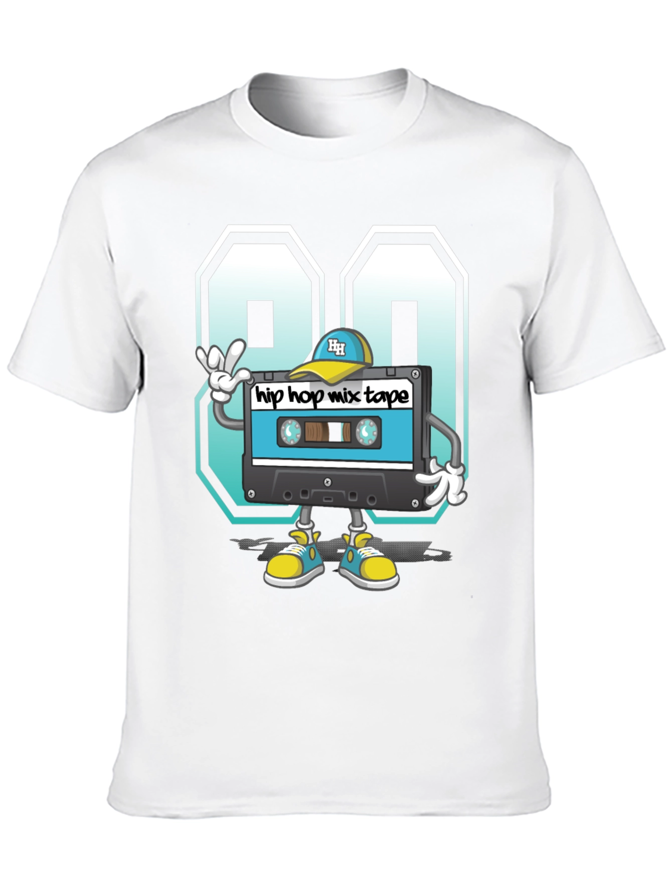 Black 90s Hip Hop Mix Tape Graphic Tee view 10