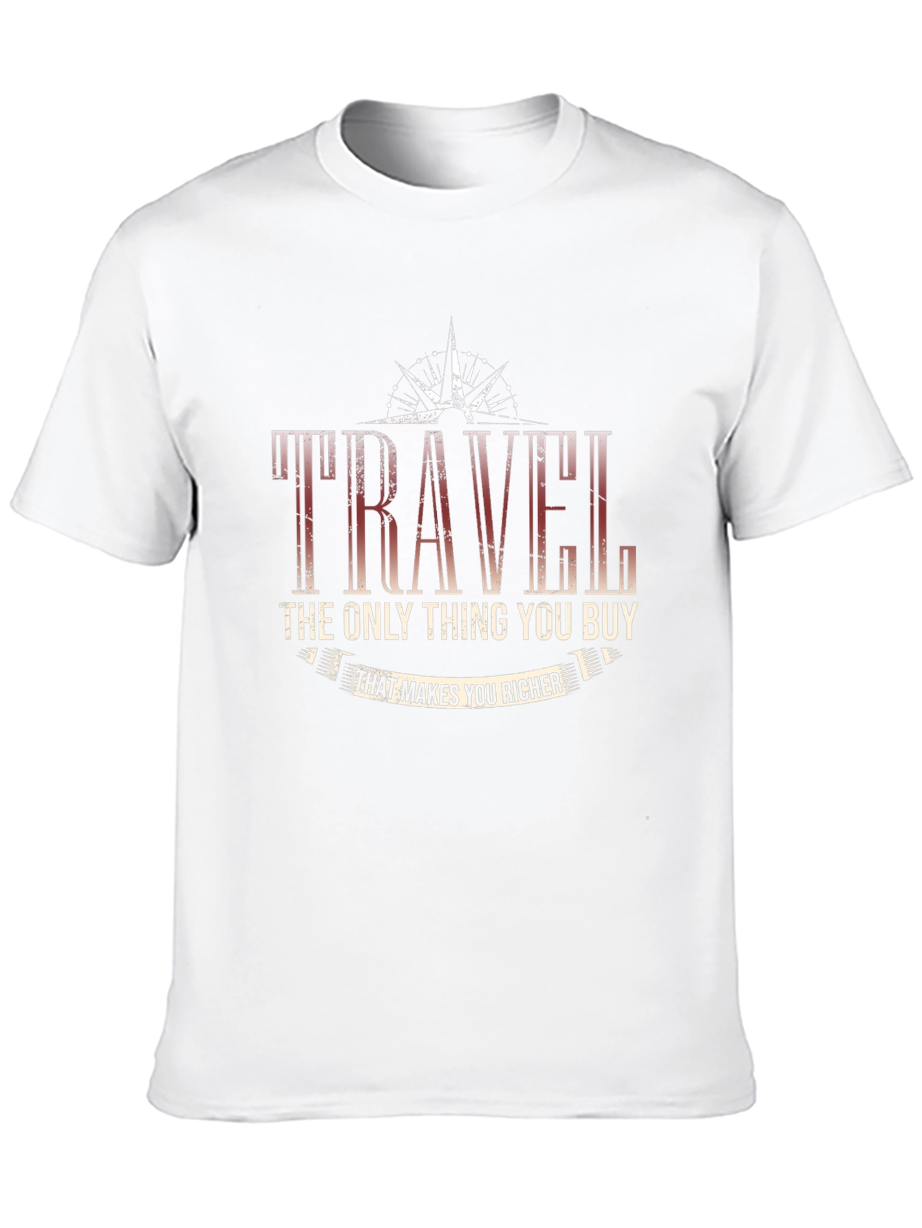 Black Travel Makes You Richer Graphic Tee view 10