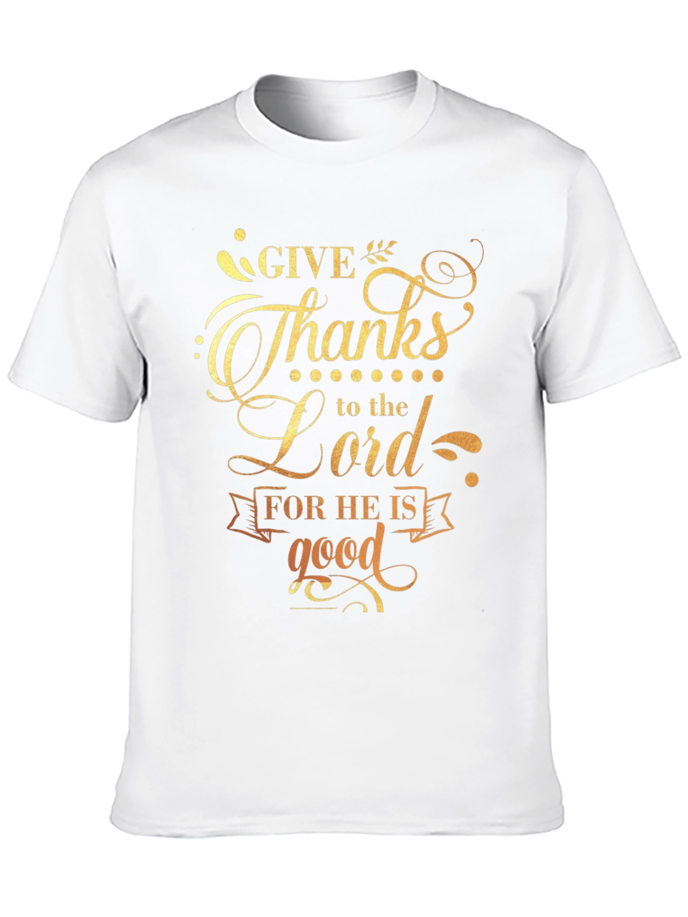 Black Give Thanks to the Lord Black Graphic T-Shirt view 10