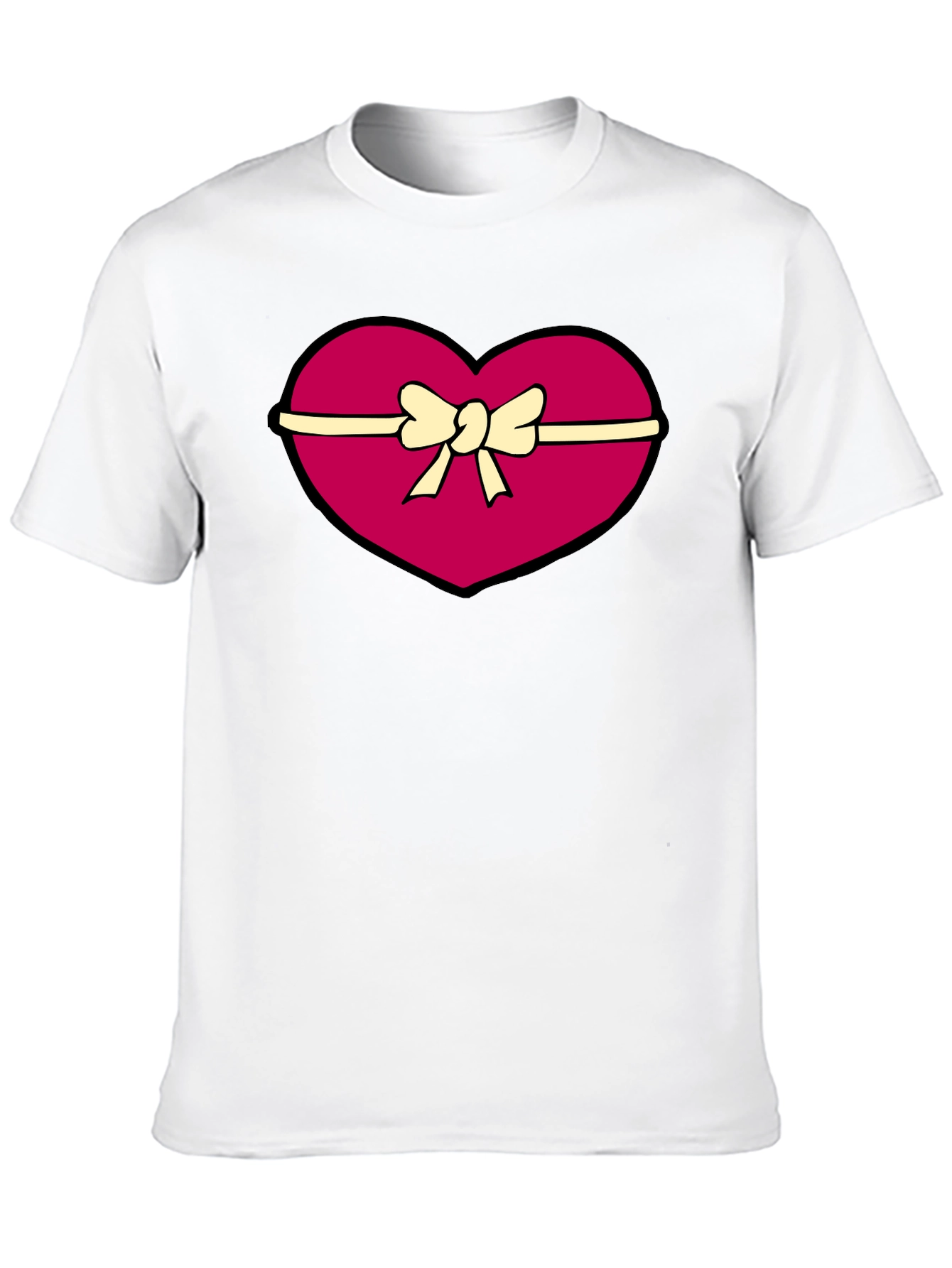 Black Heart Gift Box Graphic Tee - Valentine's Day Apparel view 10