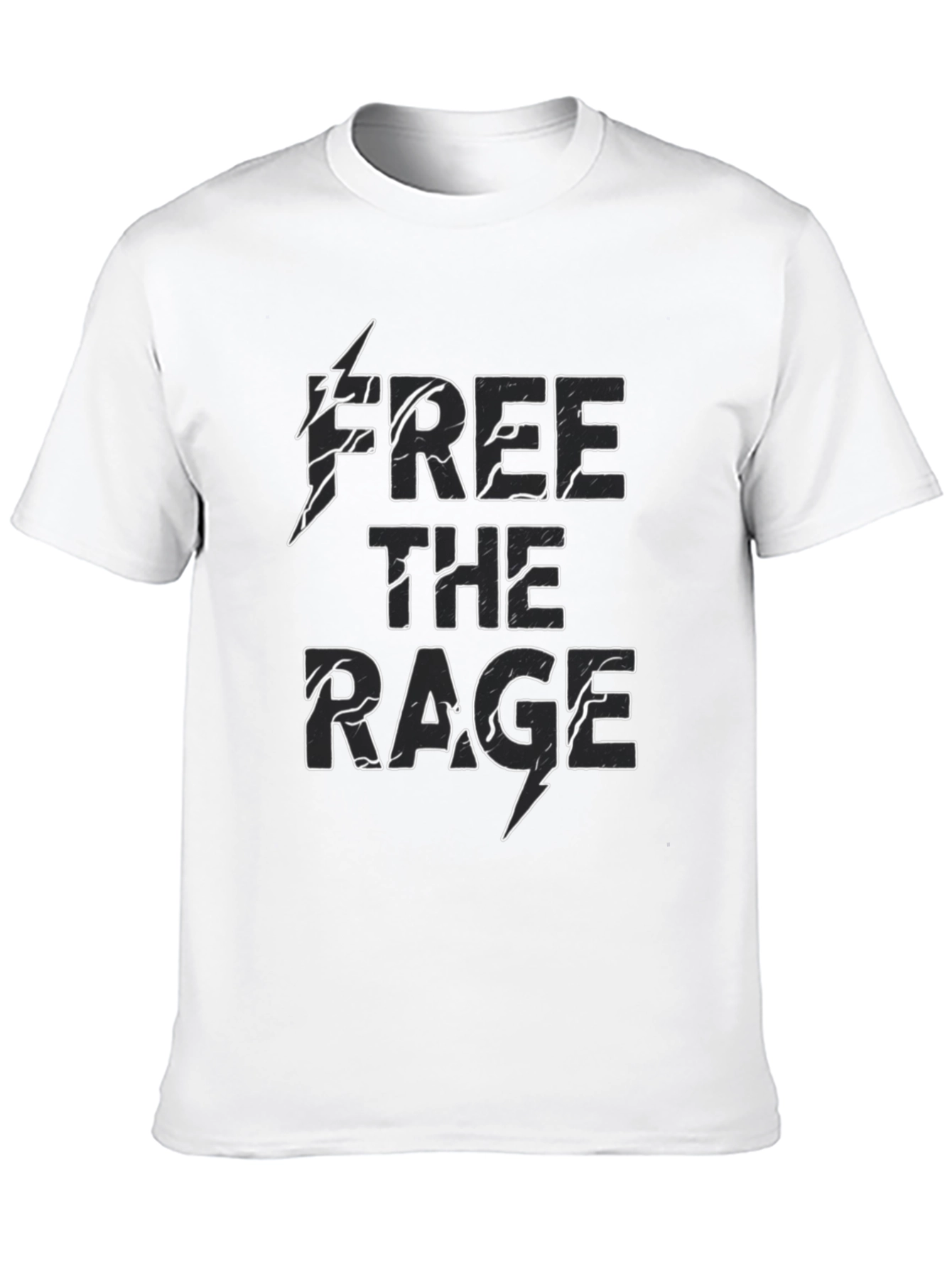 Black Free the Rage Graphic T-Shirt - Bold Black Tee view 10