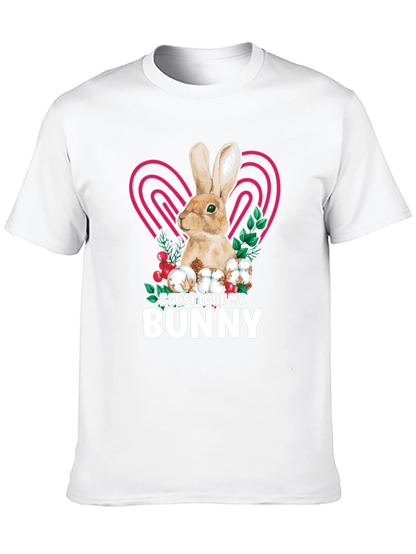 Black I Love My Bunny T-Shirt - Cute Rabbit Tee view 10