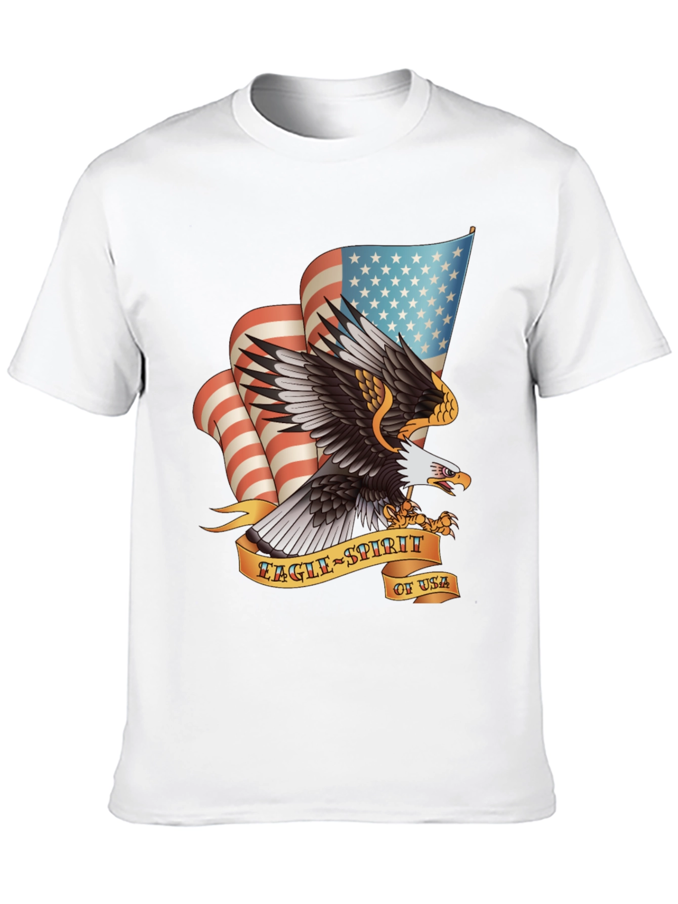 Black Eagle Spirit USA Graphic Print T-Shirt view 10