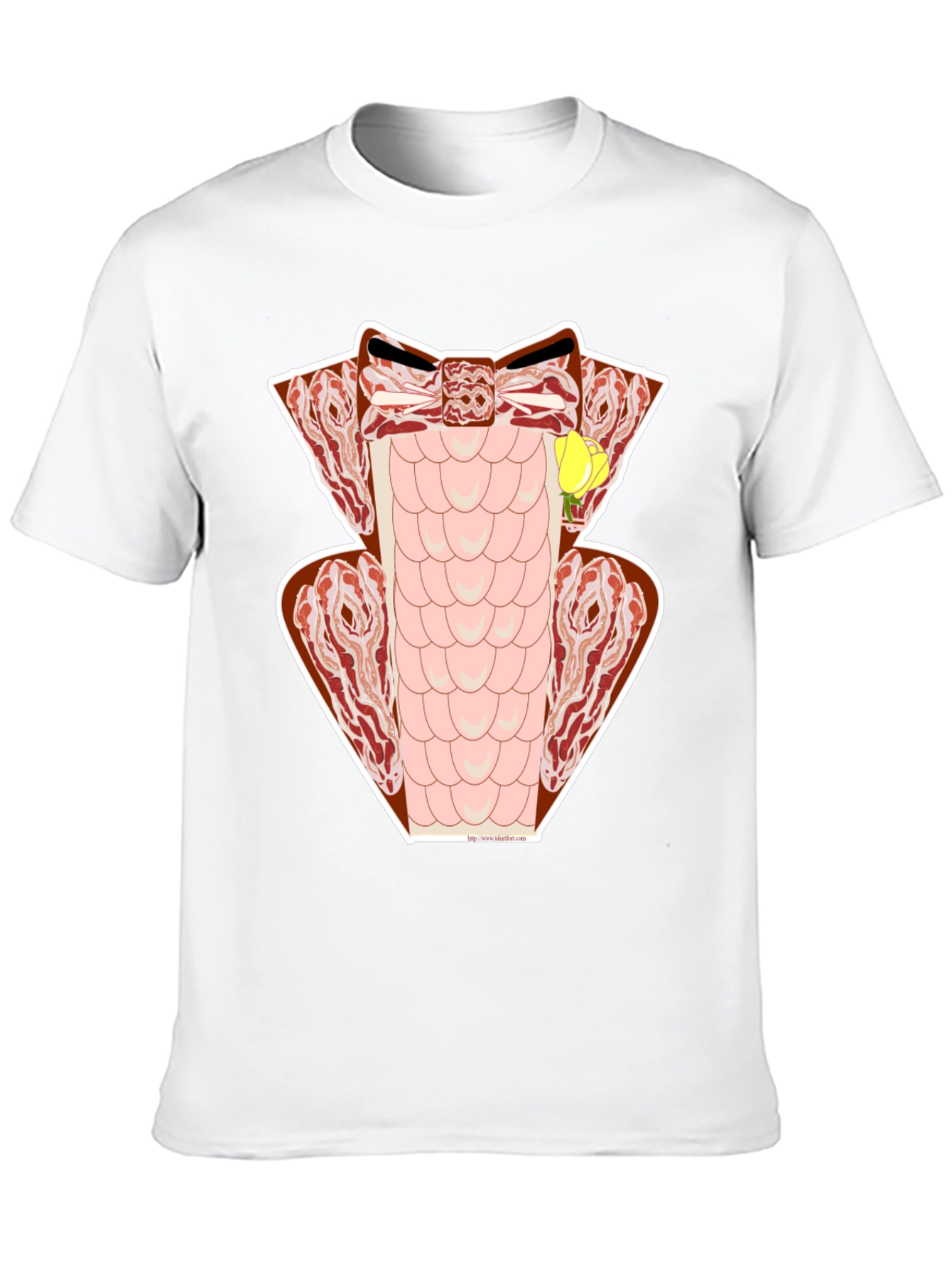 Black Bacon Tuxedo T-Shirt - Novelty Meat Formal Wear view 10