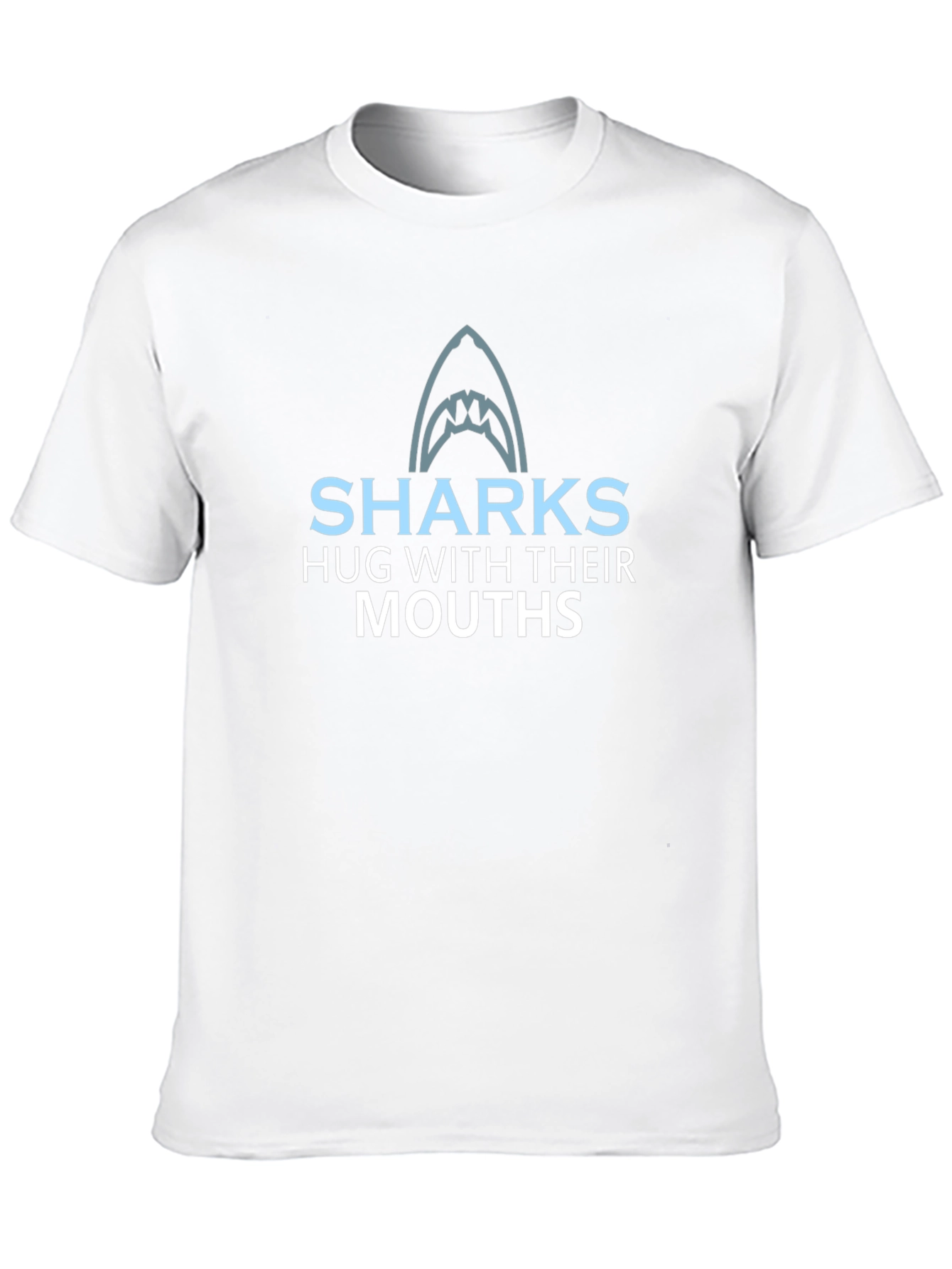 Black Sharks Hug With Their Mouths Graphic T-Shirt view 10