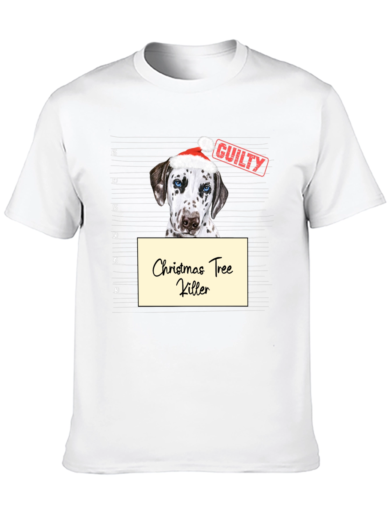 Black Christmas Tree Killer Dog Graphic T-Shirt view 10
