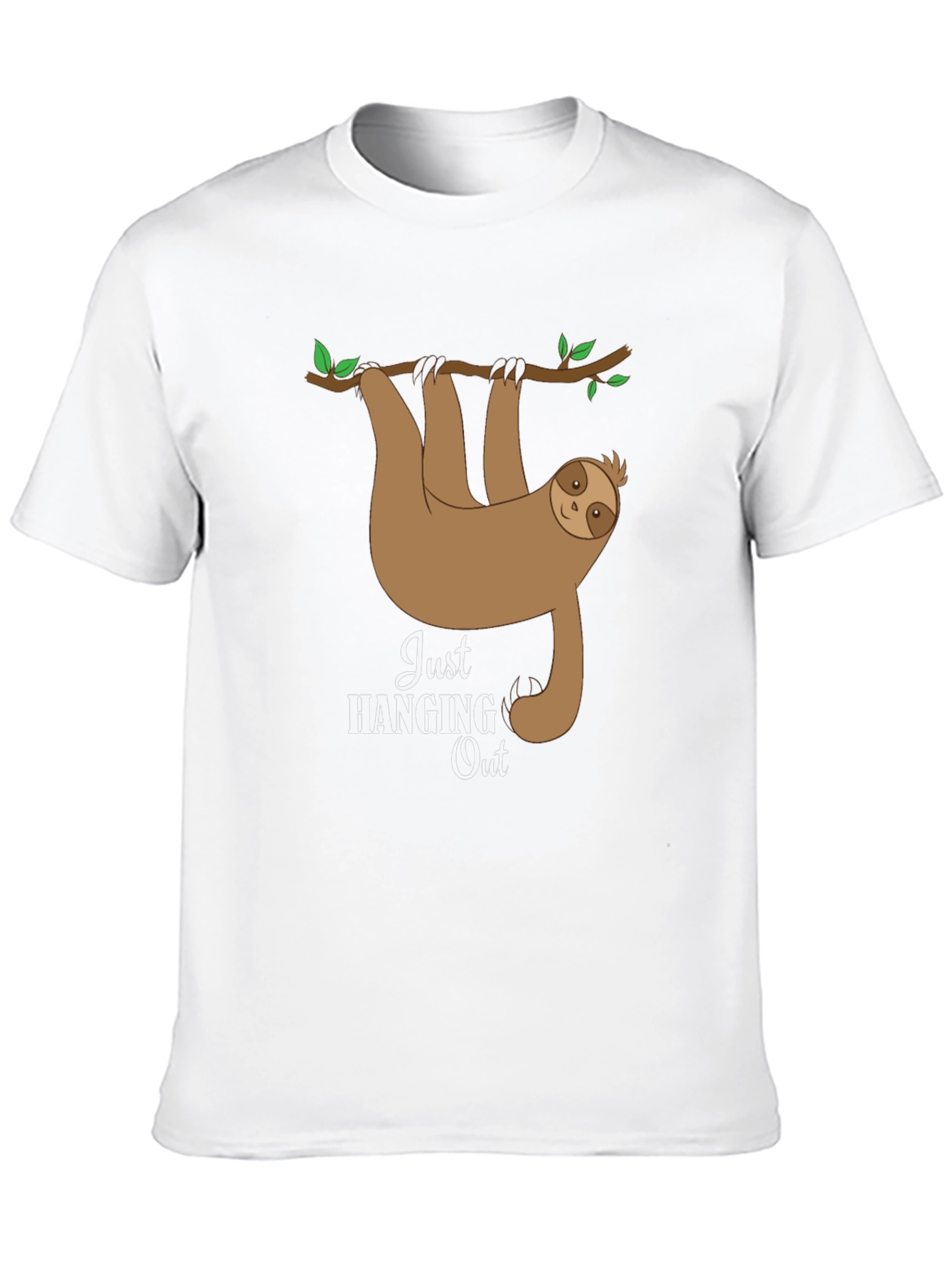 Black Hanging Sloth Graphic Tee - Just Hanging Out T-Shirt view 10