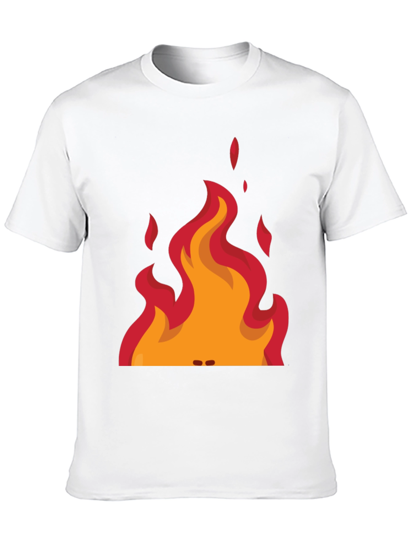 Black Flame Graphic Tee - Black Cotton T-Shirt view 10