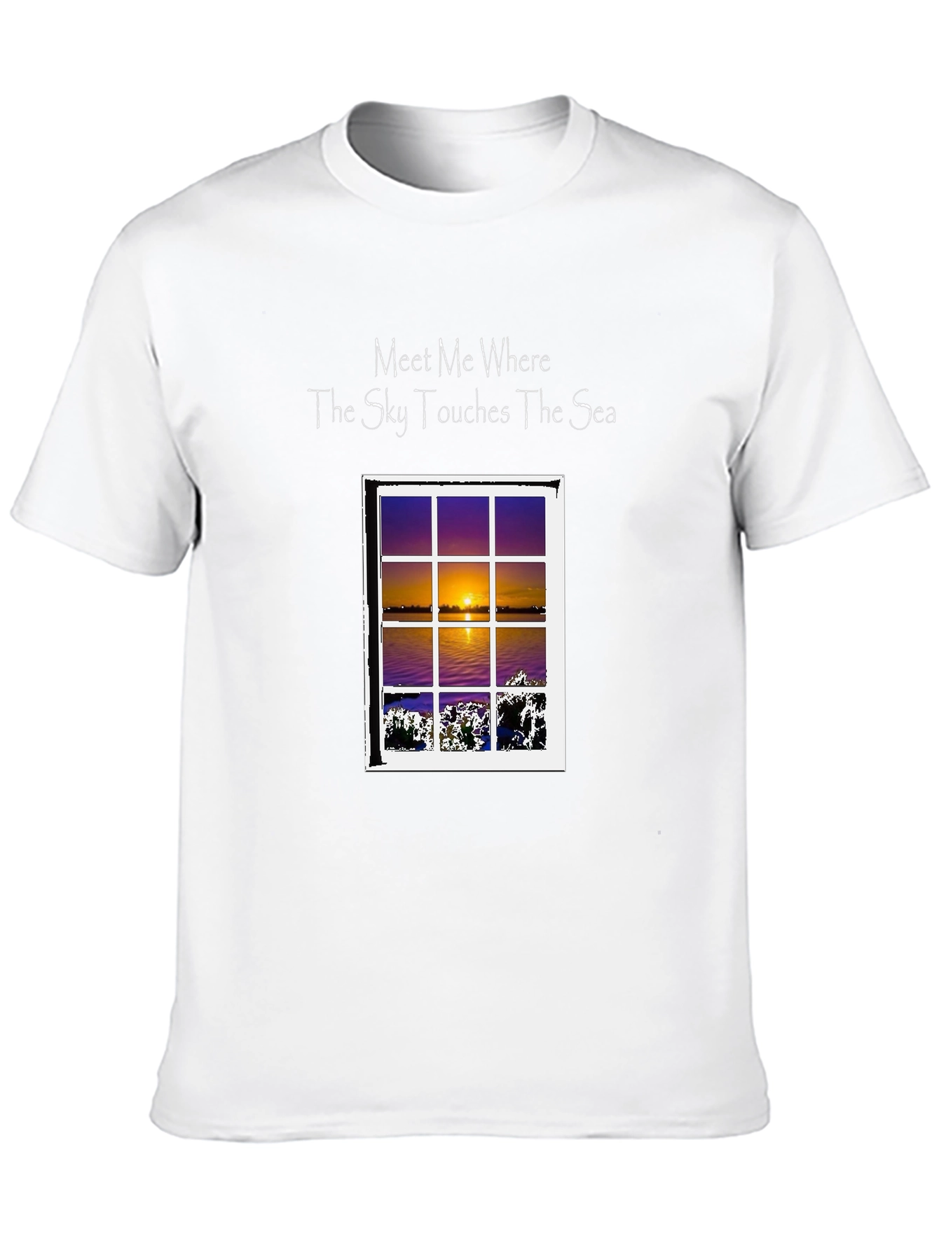 Black Meet Me Where Sky Touches Sea T-Shirt view 10
