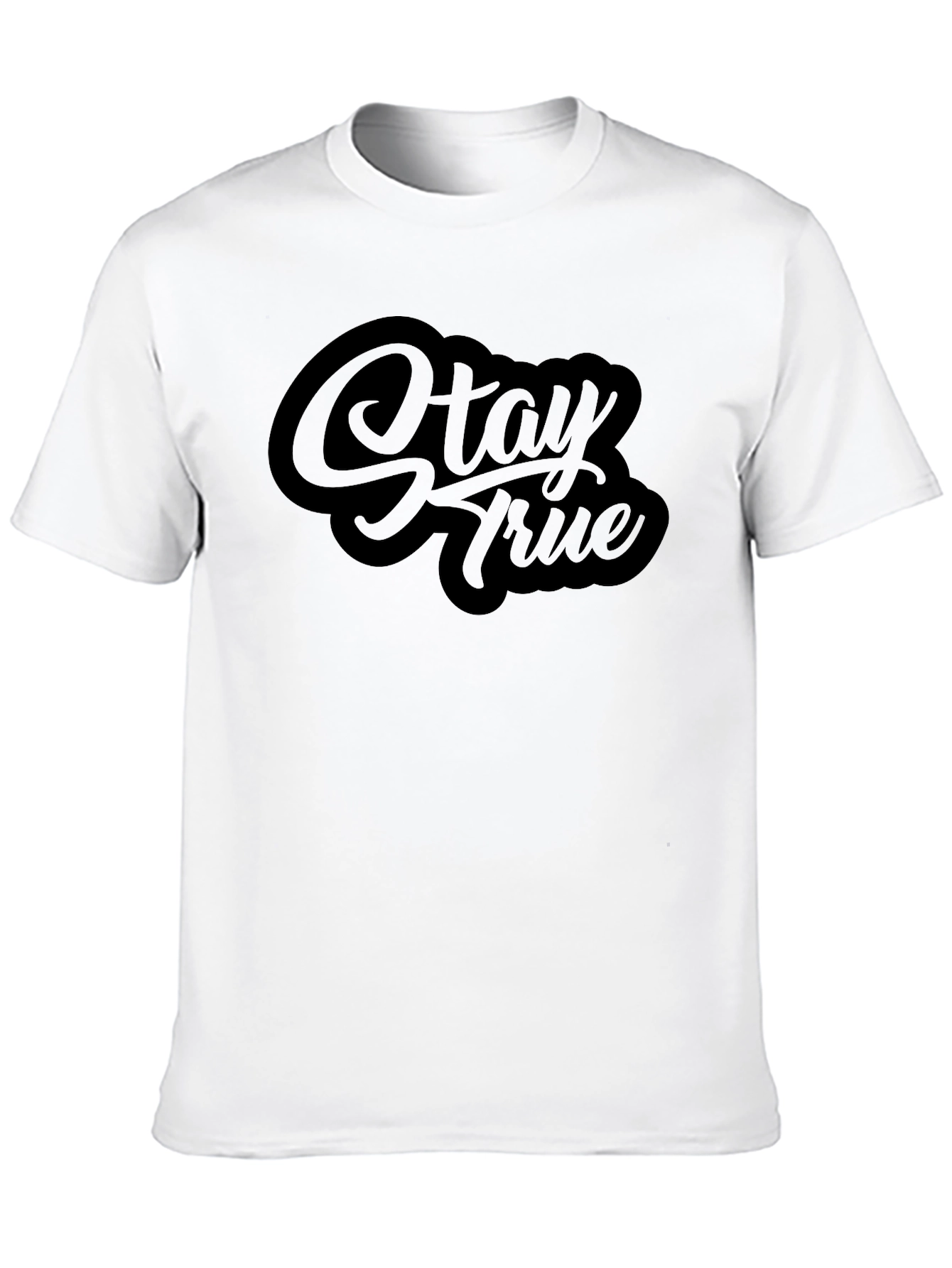 Black Stay True Black Graphic Tee - Stylish Casual Wear view 10