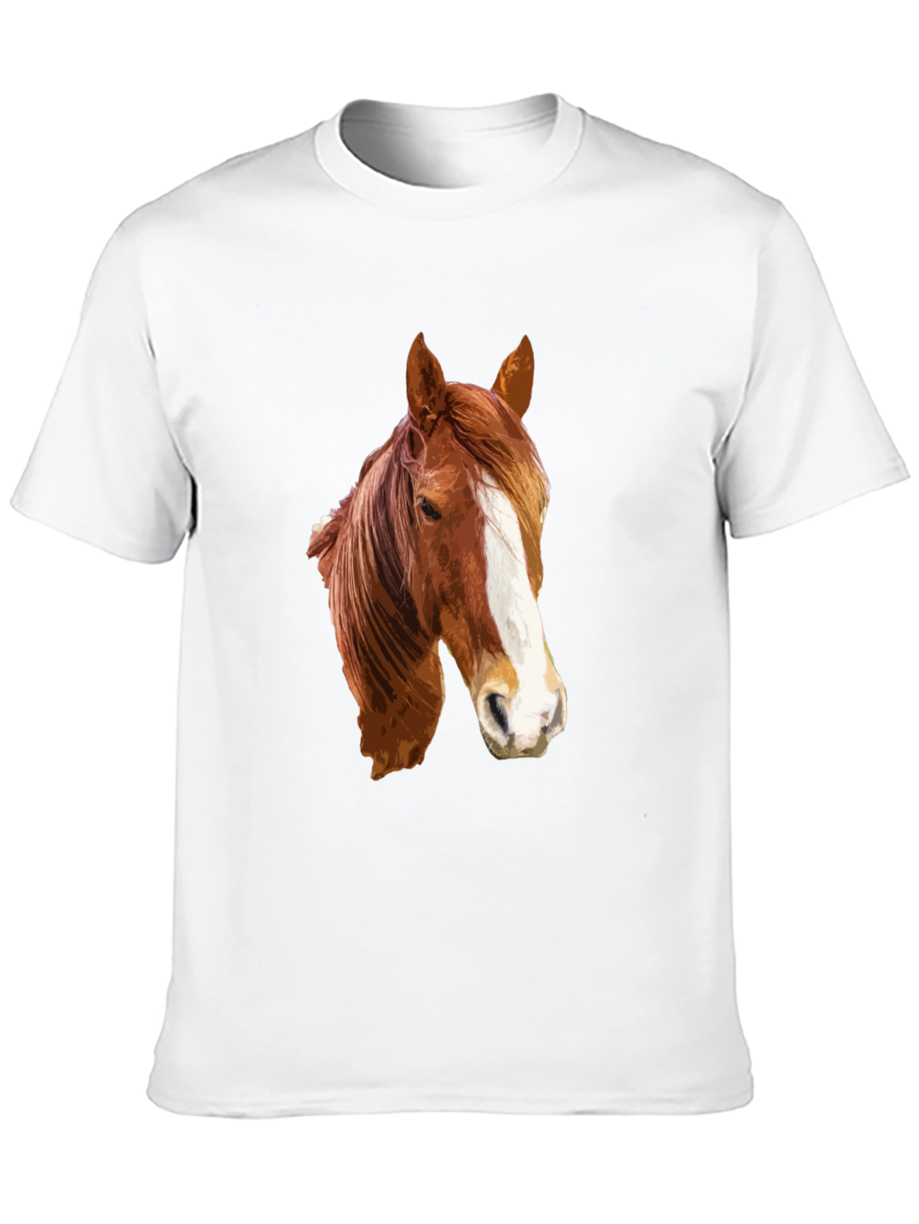 Black Horse Head Graphic T-Shirt - Black Cotton Tee view 10