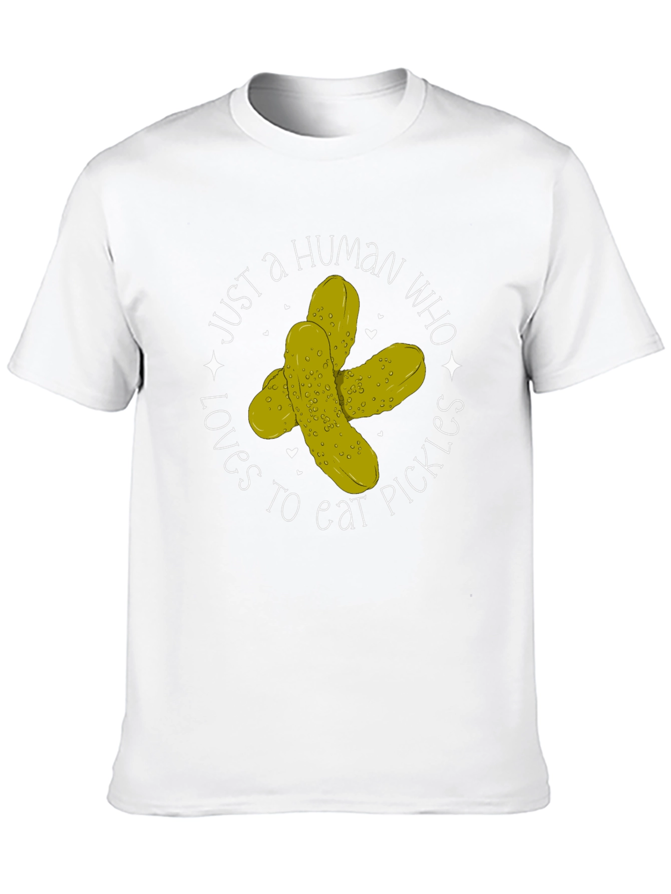 Black Pickle Lover T-Shirt - Human Who Loves Pickles view 10