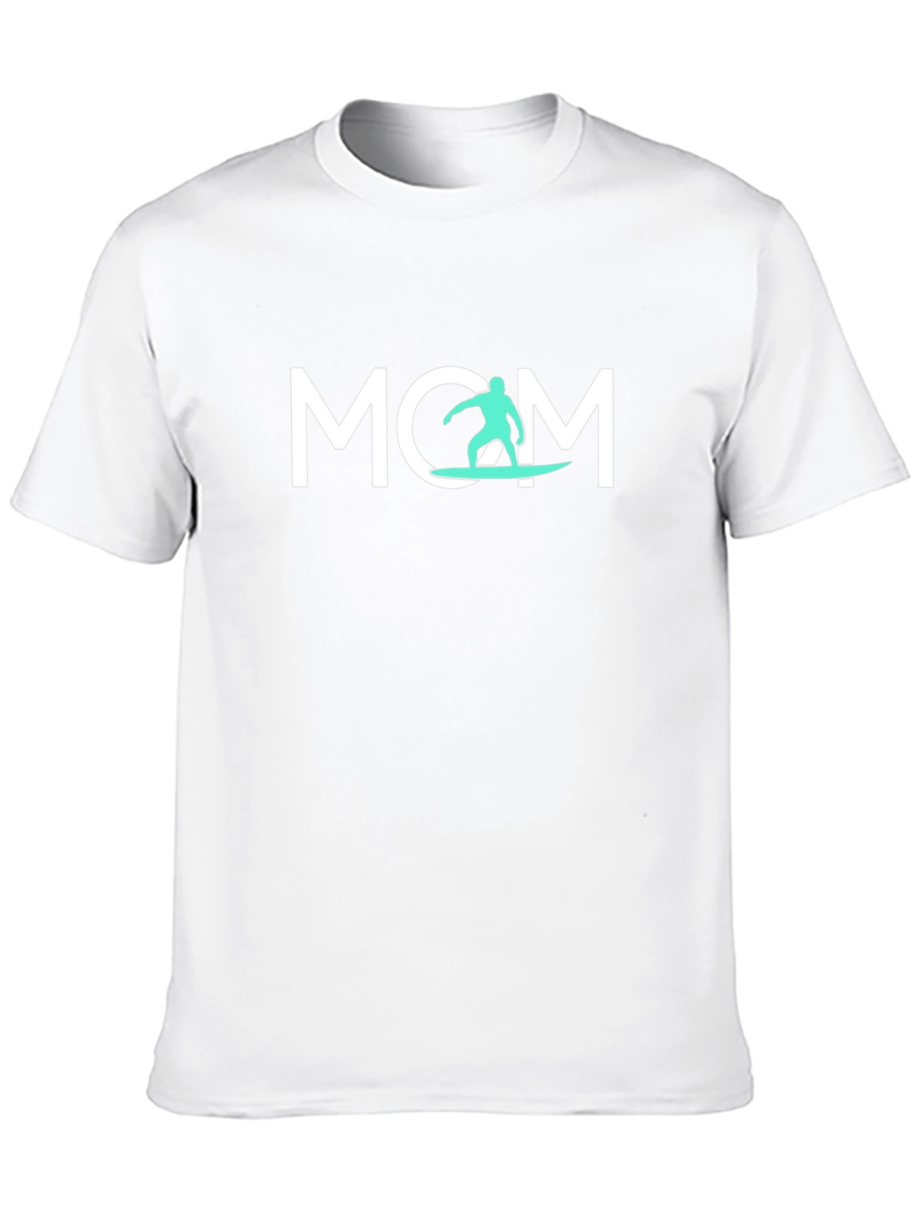 Black Surfing Mom T-Shirt - Cool Graphic Tee view 10