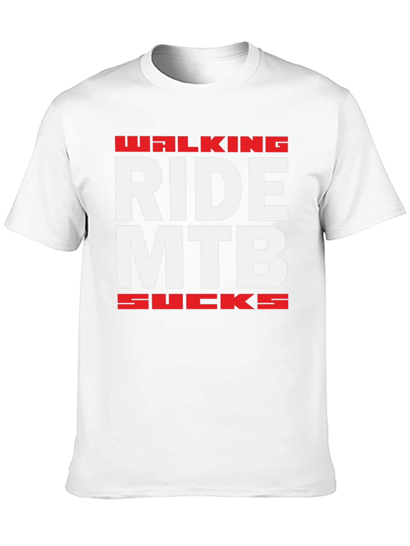 Black Walking Ride MTB Sucks T-Shirt view 10