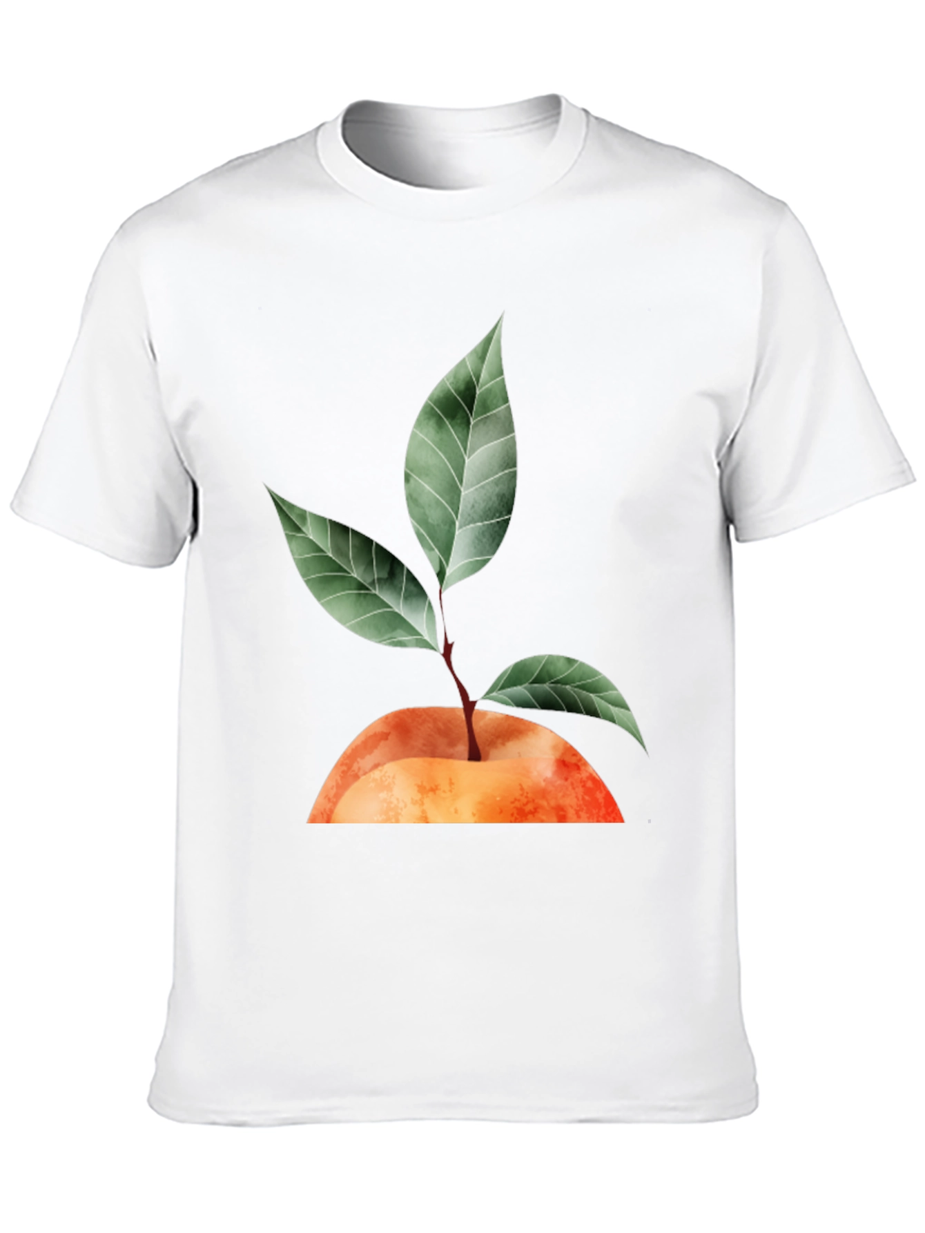 Black Peach Plant Graphic T-Shirt - Unisex Casual Tee view 10