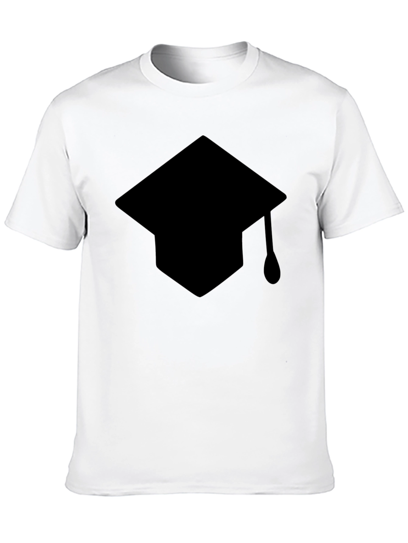 Black Graduation Cap Graphic T-Shirt - Black view 10