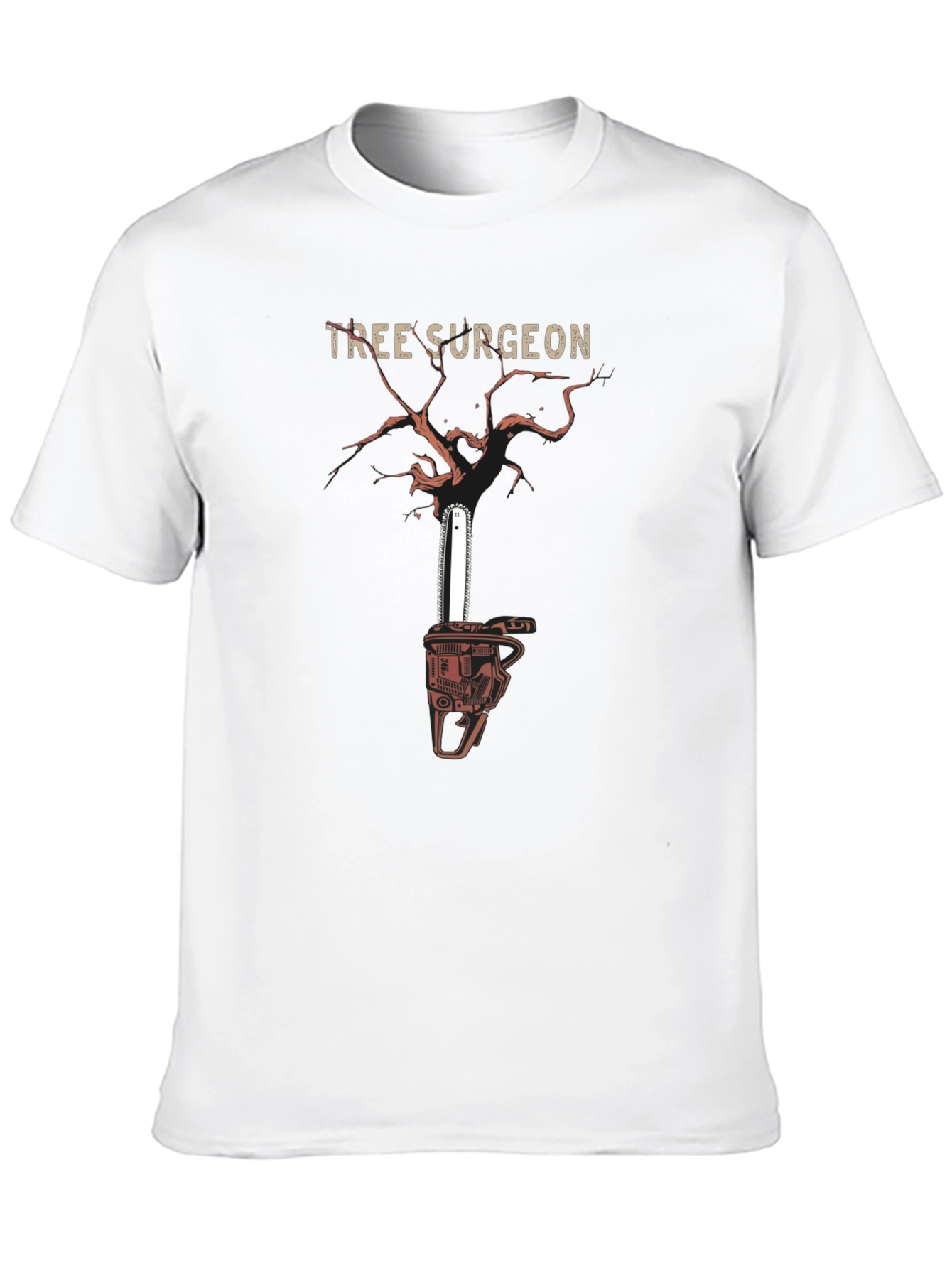 Black Tree Surgeon Chainsaw Graphic T-Shirt view 10