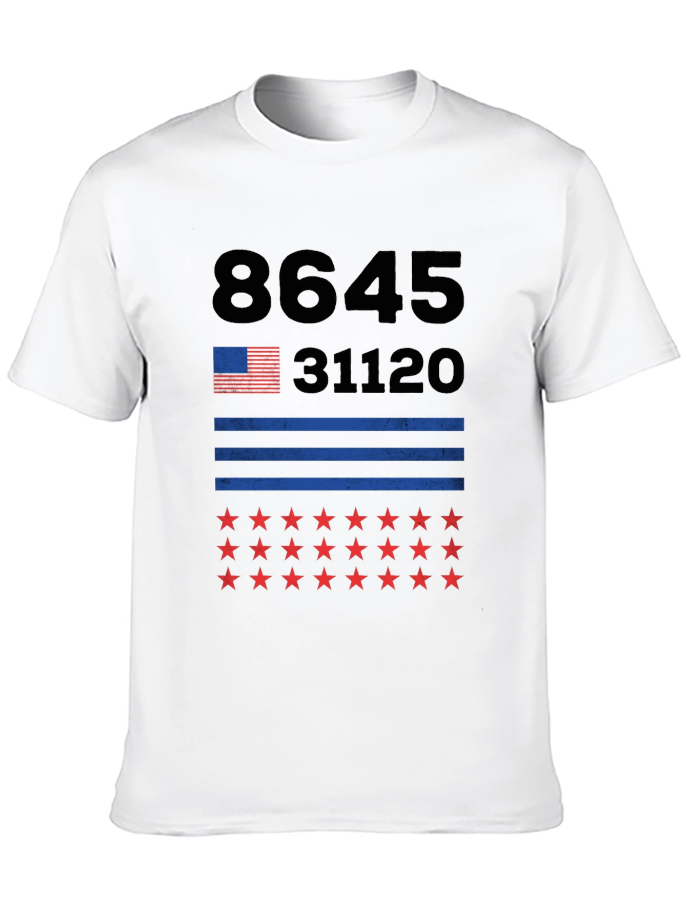 Black 8645 31120 Stars & Stripes Graphic Tee view 10
