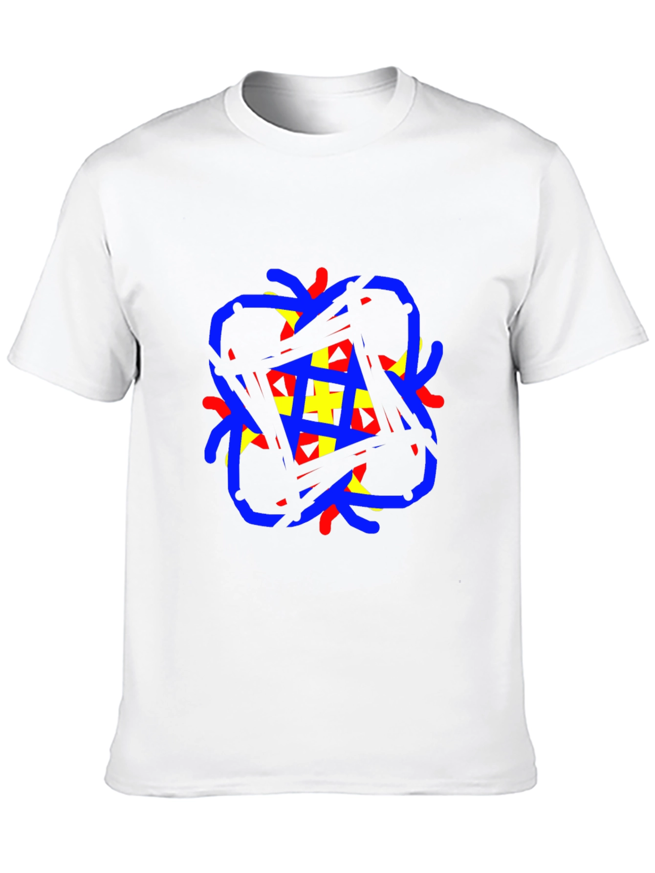 Black Abstract Graphic Black T-Shirt view 10