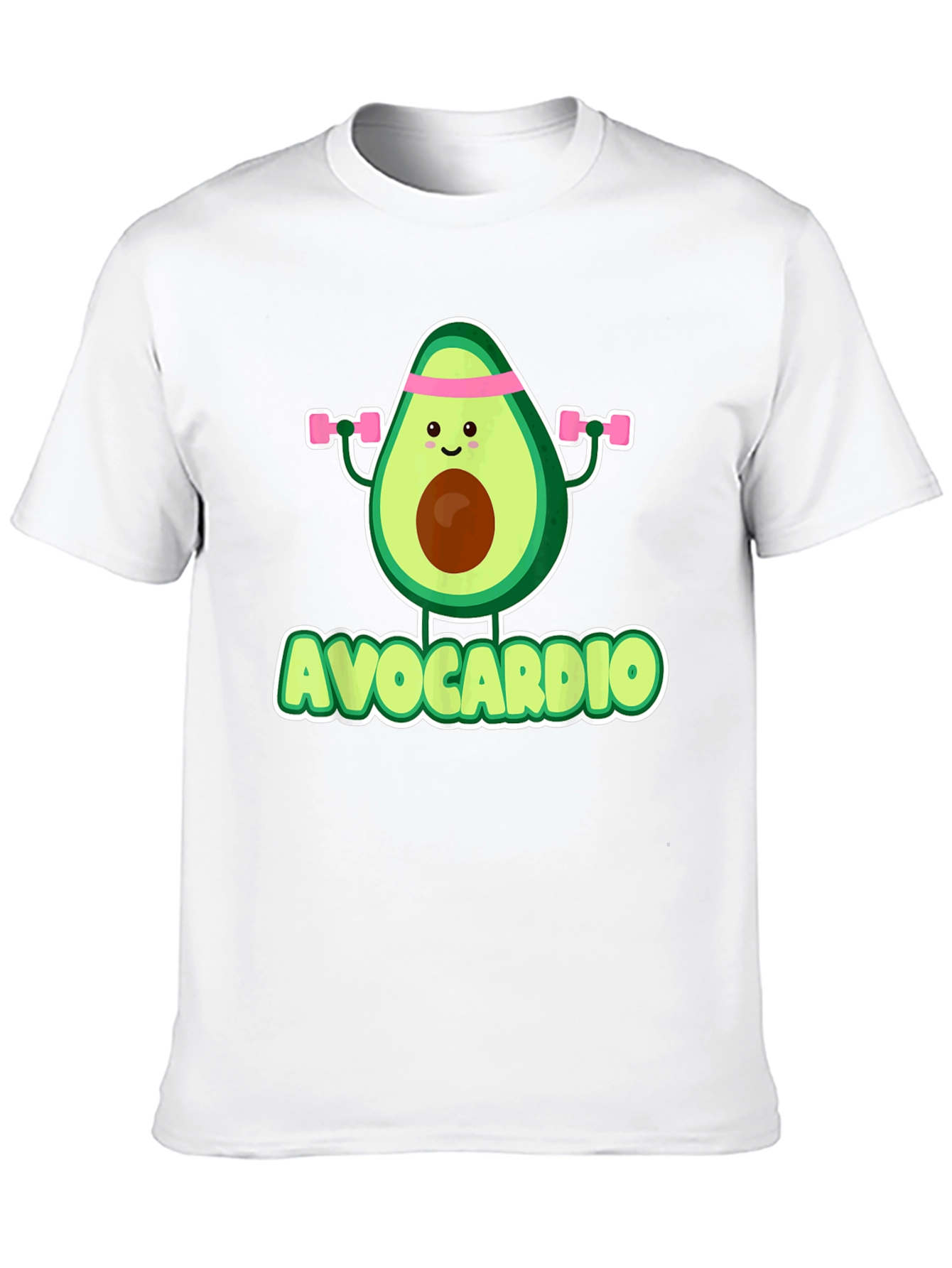 Black Avocardio Men's Black T-Shirt - Funny Avocado Workout Tee view 10