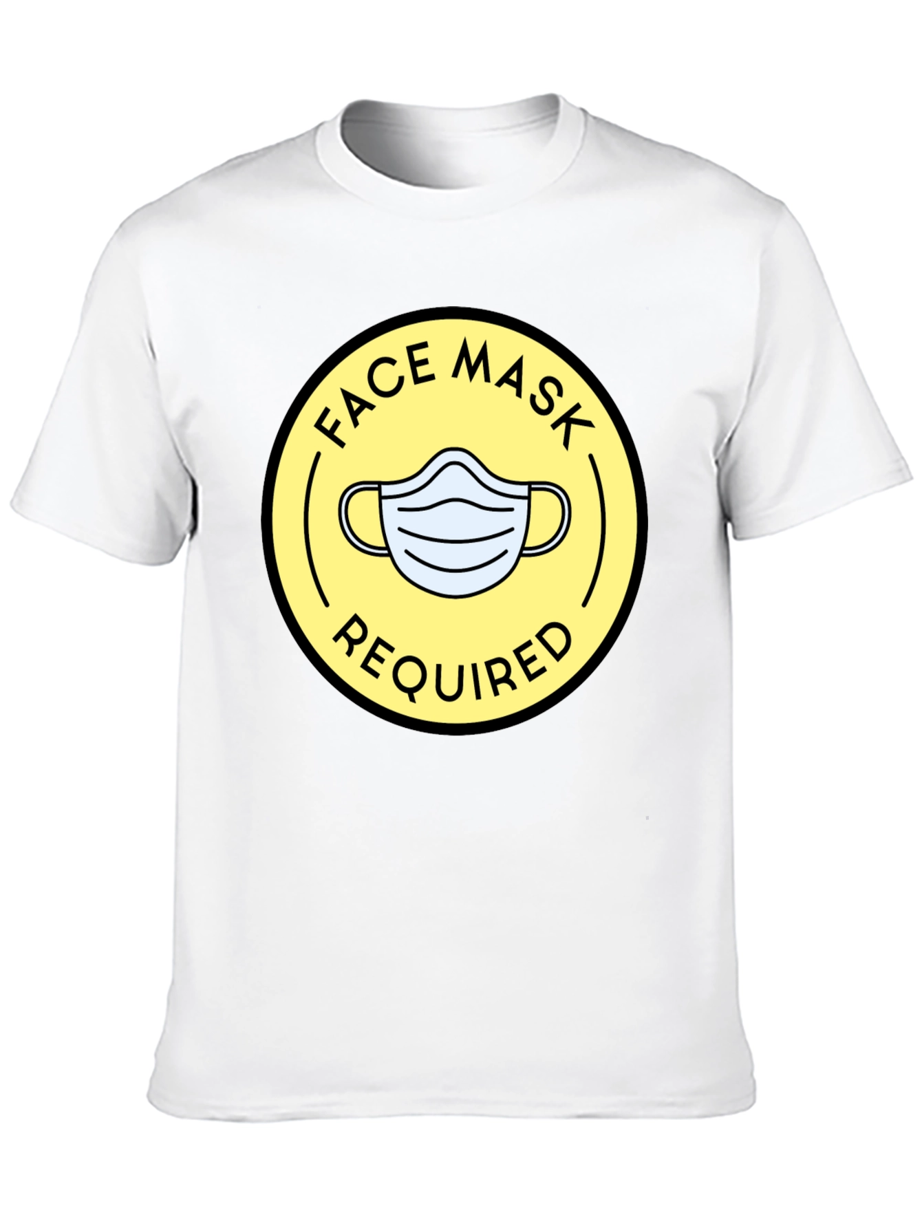 Face Mask Required Graphic Tee - Black - 10