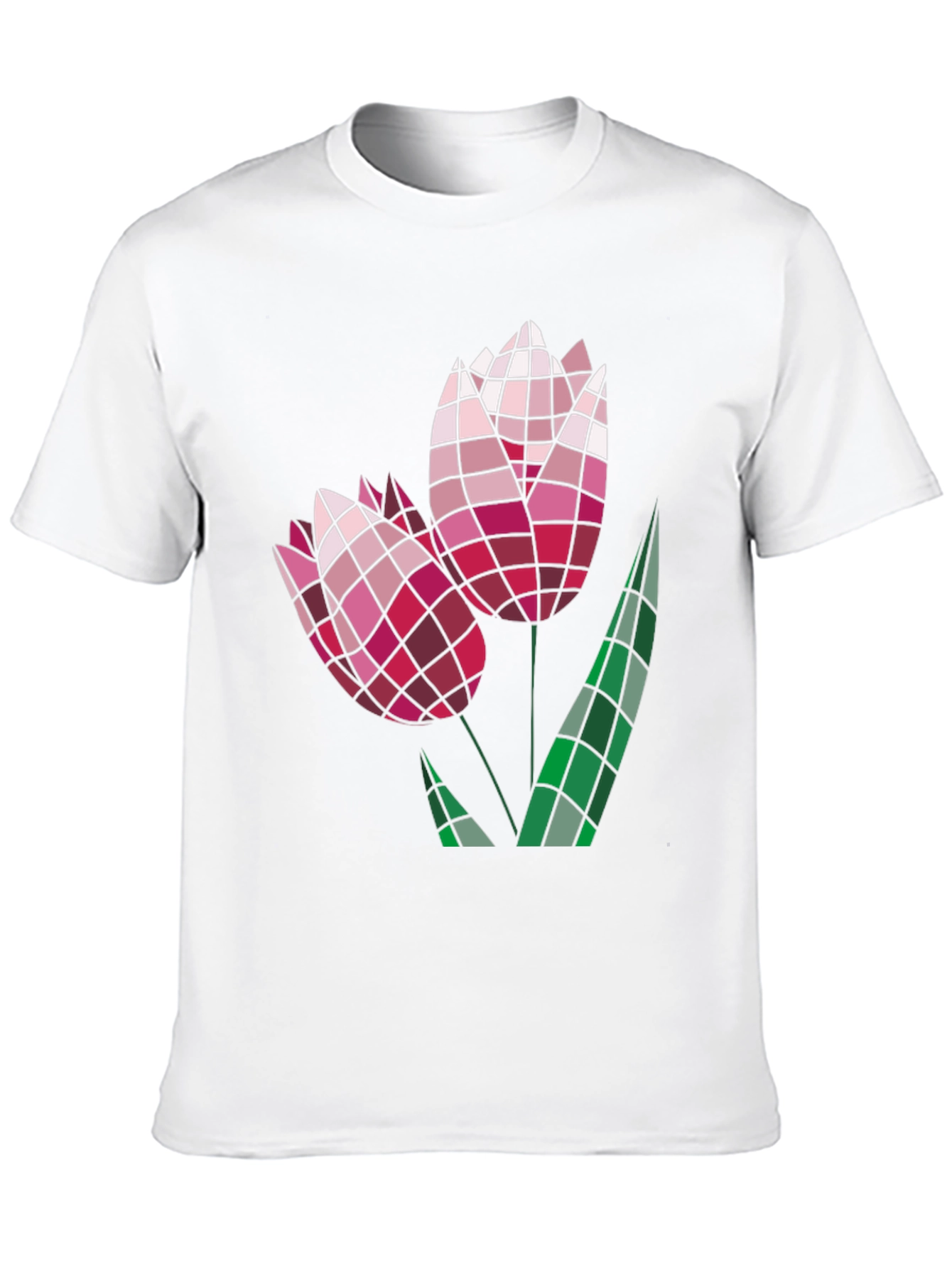 Black Geometric Floral Tee view 10