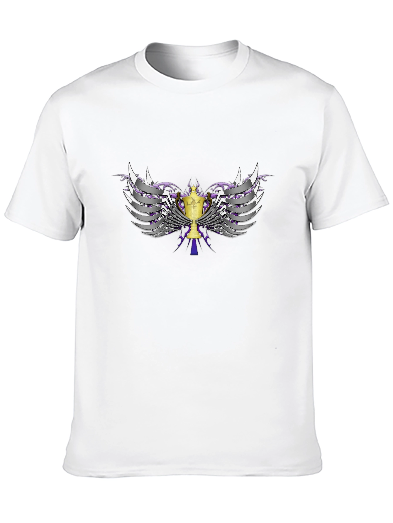 Black Winged Trophy Black T-Shirt view 10